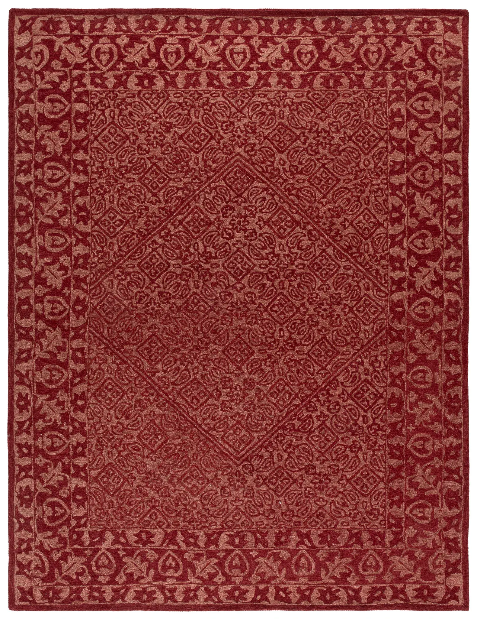 Dip Dye Floral Medallion Hand-Tufted Wool Rug