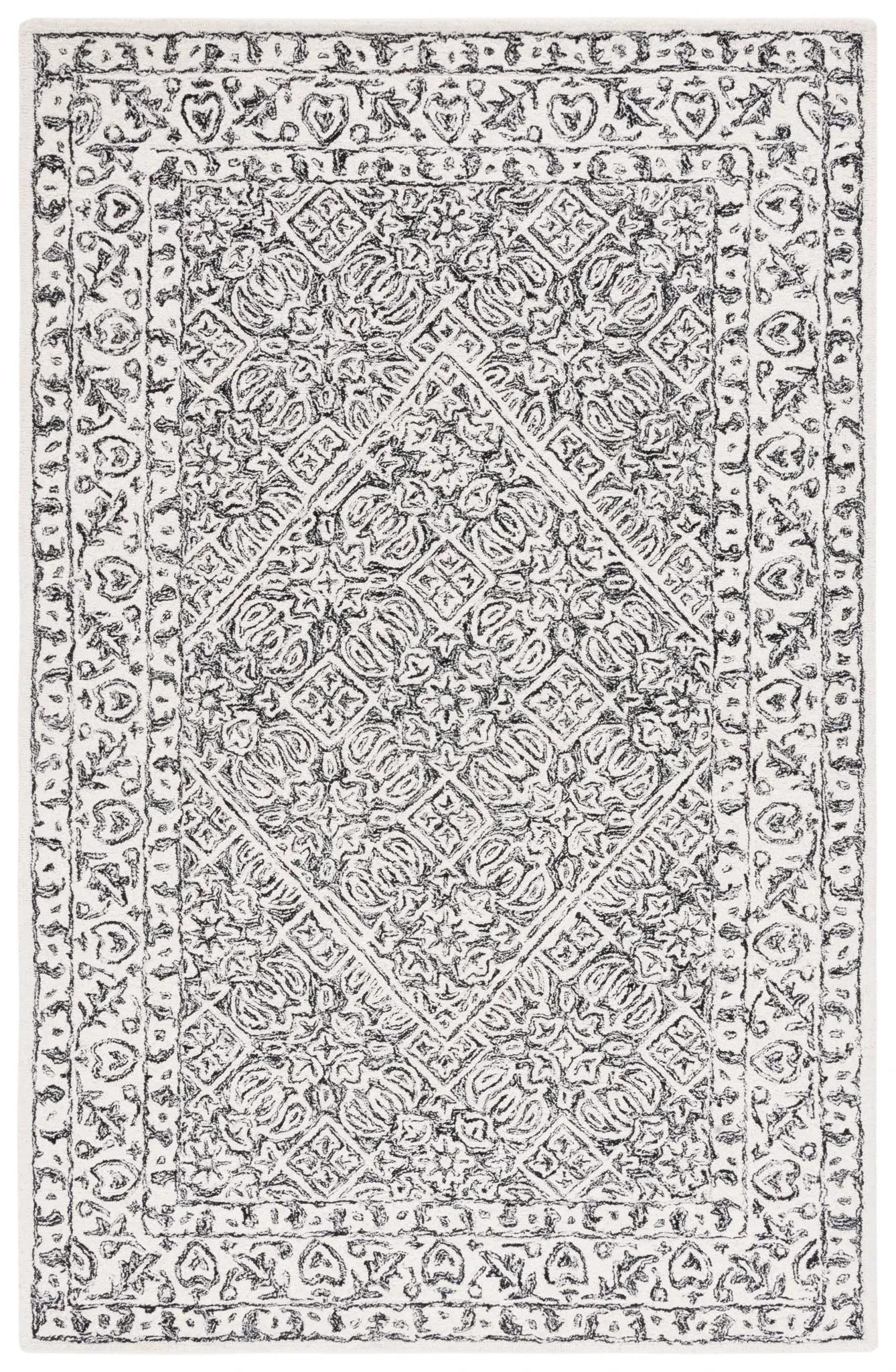 Dip Dye Floral Medallion Hand-Tufted Wool Rug