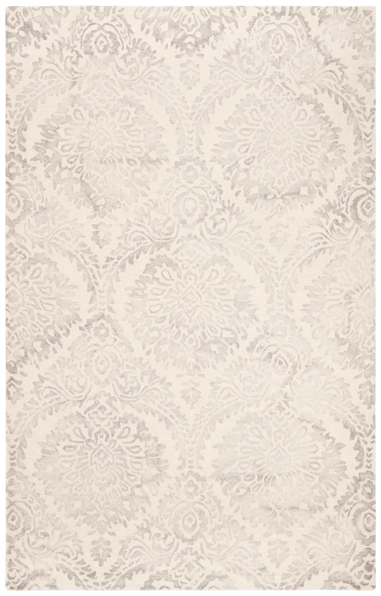 Dip Dye Ikat Damask Hand-Tufted Wool Rug