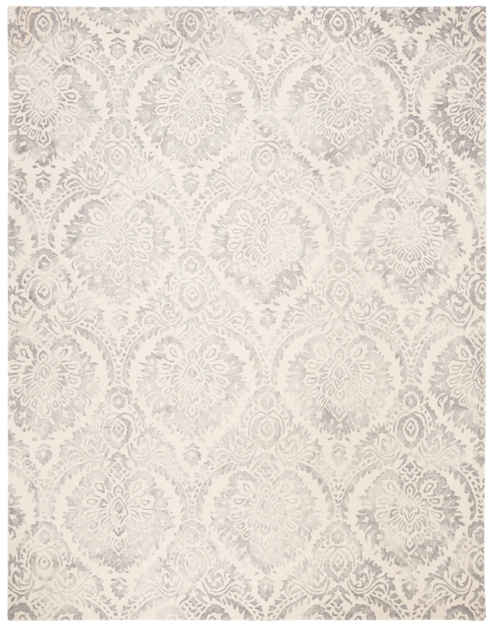 Dip Dye Ikat Damask Hand-Tufted Wool Rug