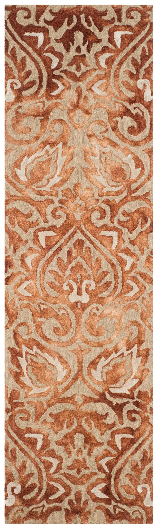 Dip Dye Damask Hand-Tufted Rug