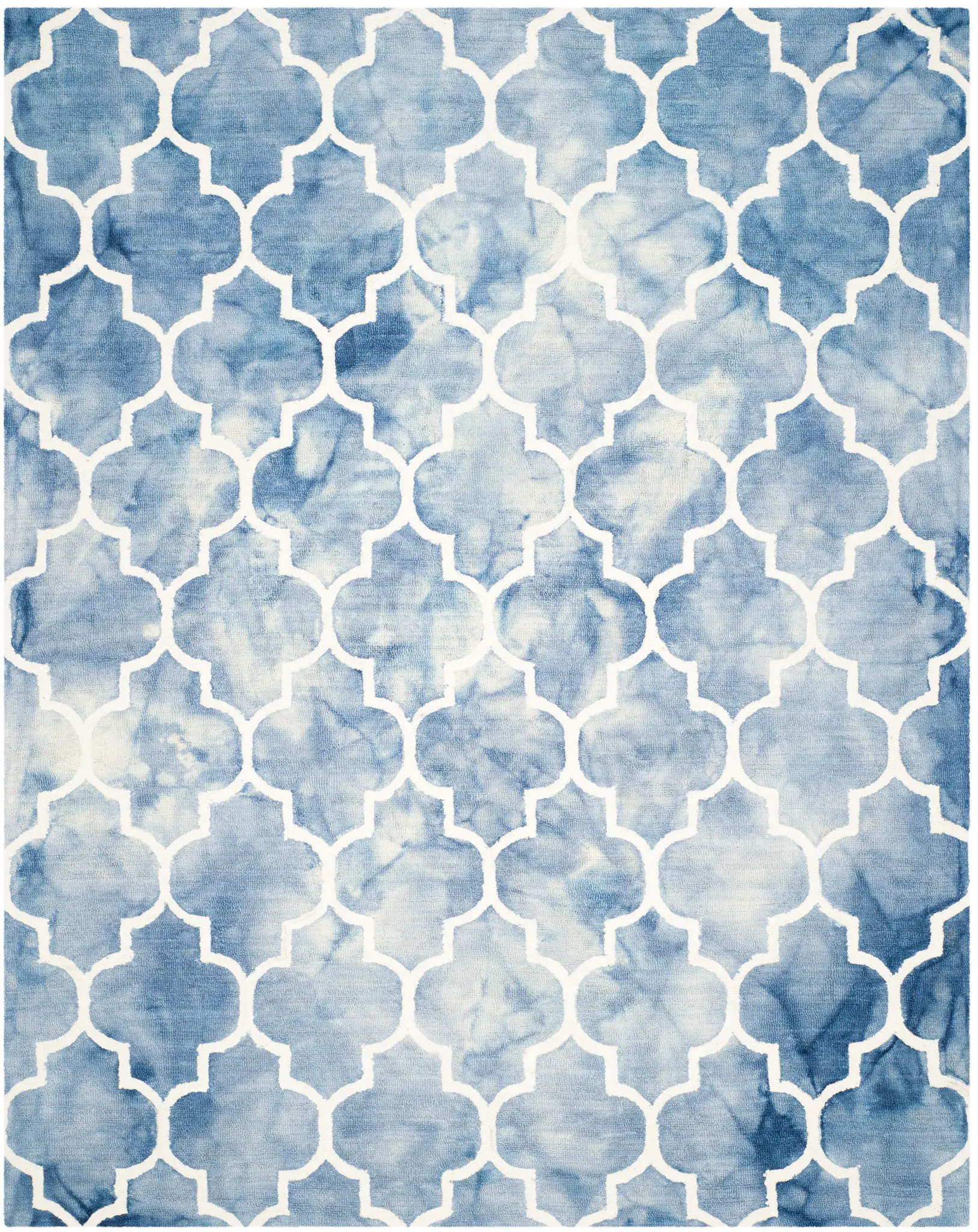 Dip Dye Moroccan Trellis Hand-Tufted Wool Rug