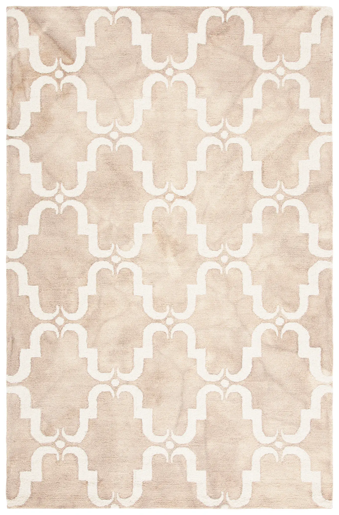 Dip Dye Scalloped Trellis Hand-Tufted Wool Rug