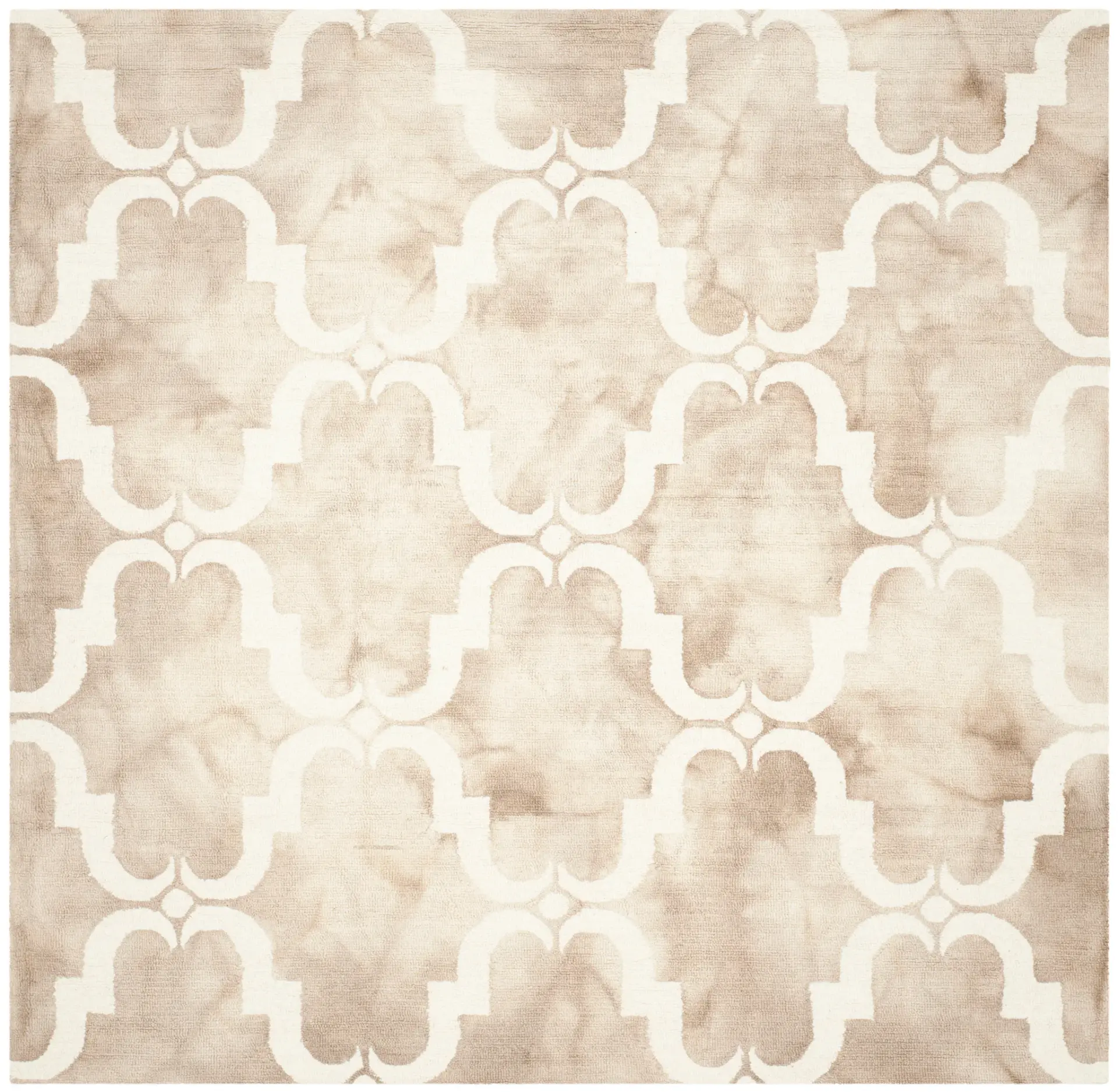 Dip Dye Scalloped Trellis Hand-Tufted Wool Rug