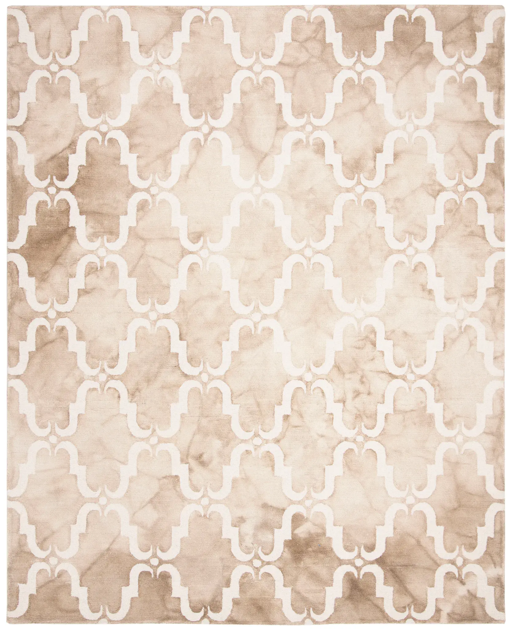 Dip Dye Scalloped Trellis Hand-Tufted Wool Rug