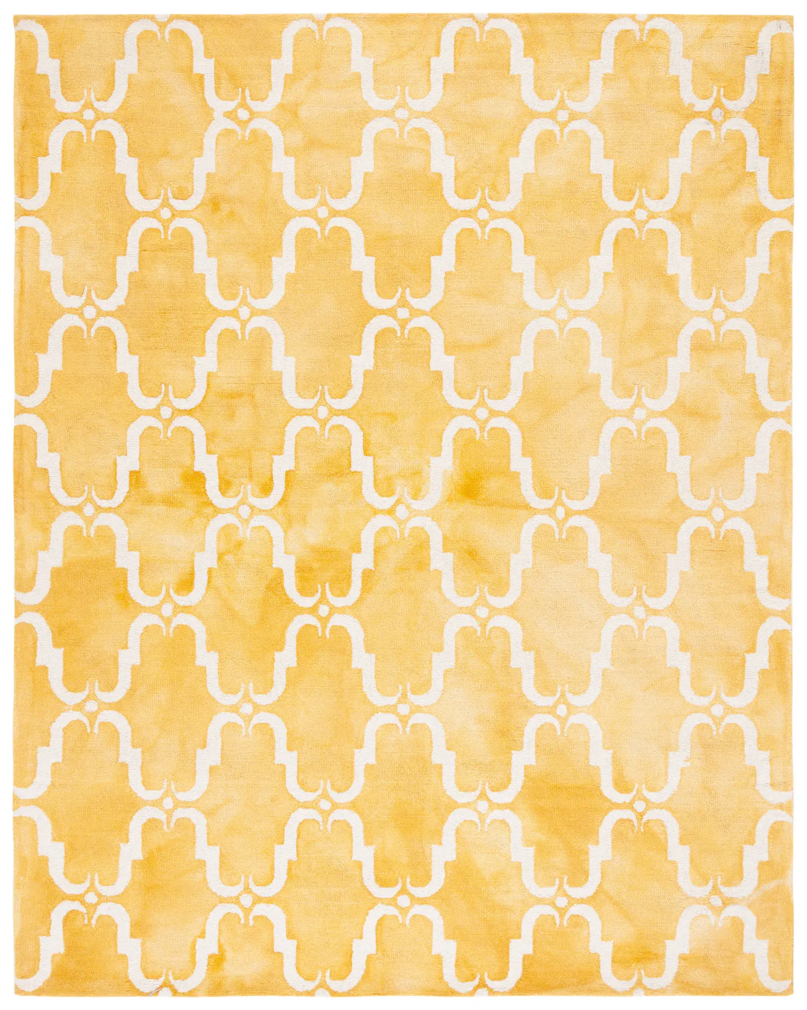 Dip Dye Scalloped Trellis Hand-Tufted Wool Rug