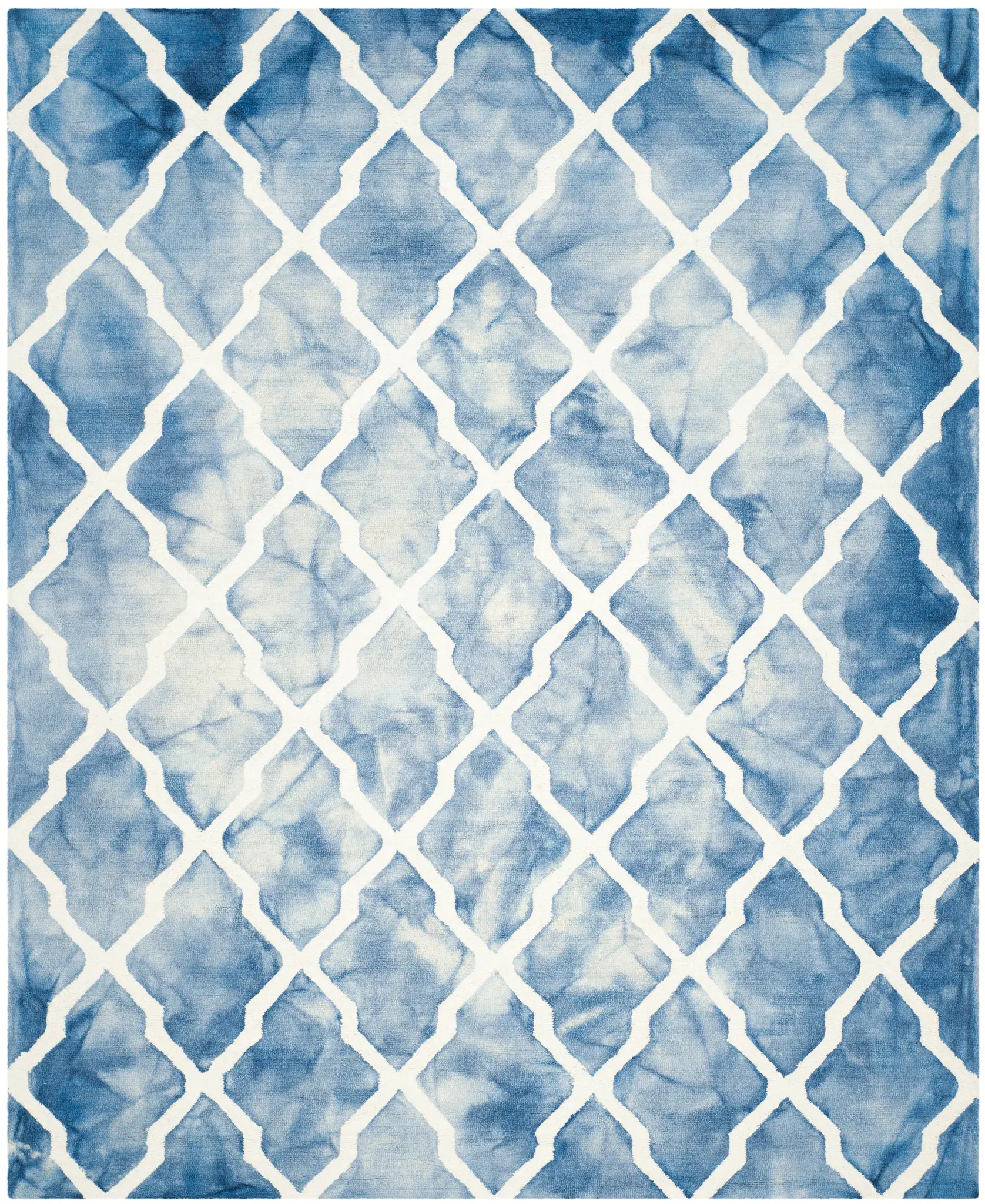Dip Dye Harlequin Trellis Hand-Tufted Wool Rug