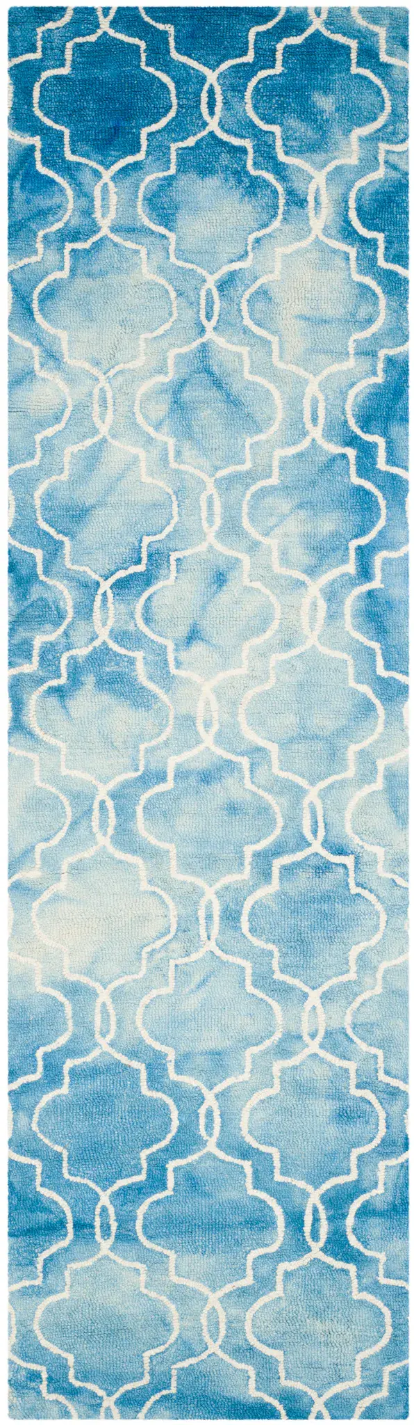 Dip Dye Interlinked Trellis Hand-Tufted Wool Rug