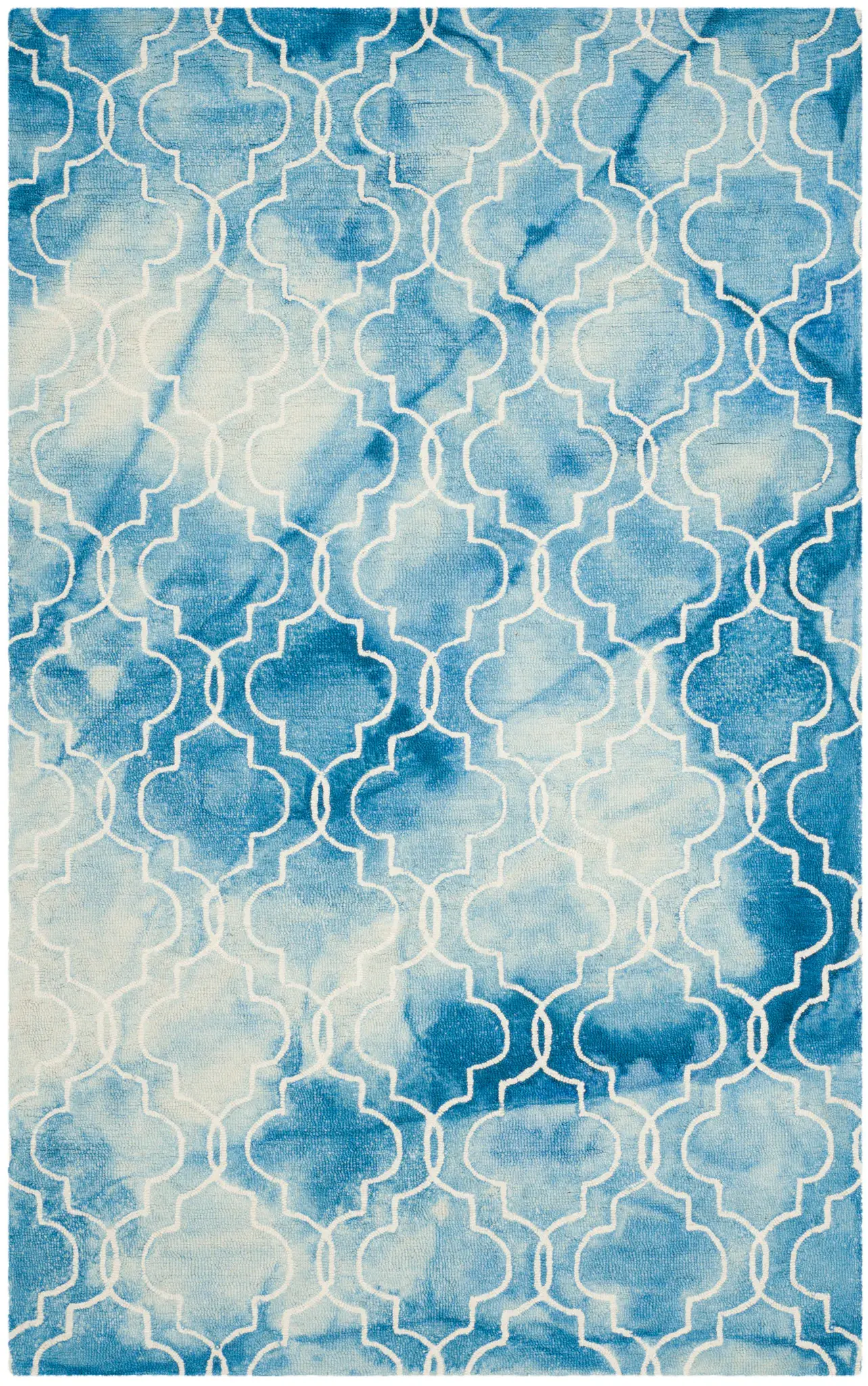 Dip Dye Interlinked Trellis Hand-Tufted Wool Rug