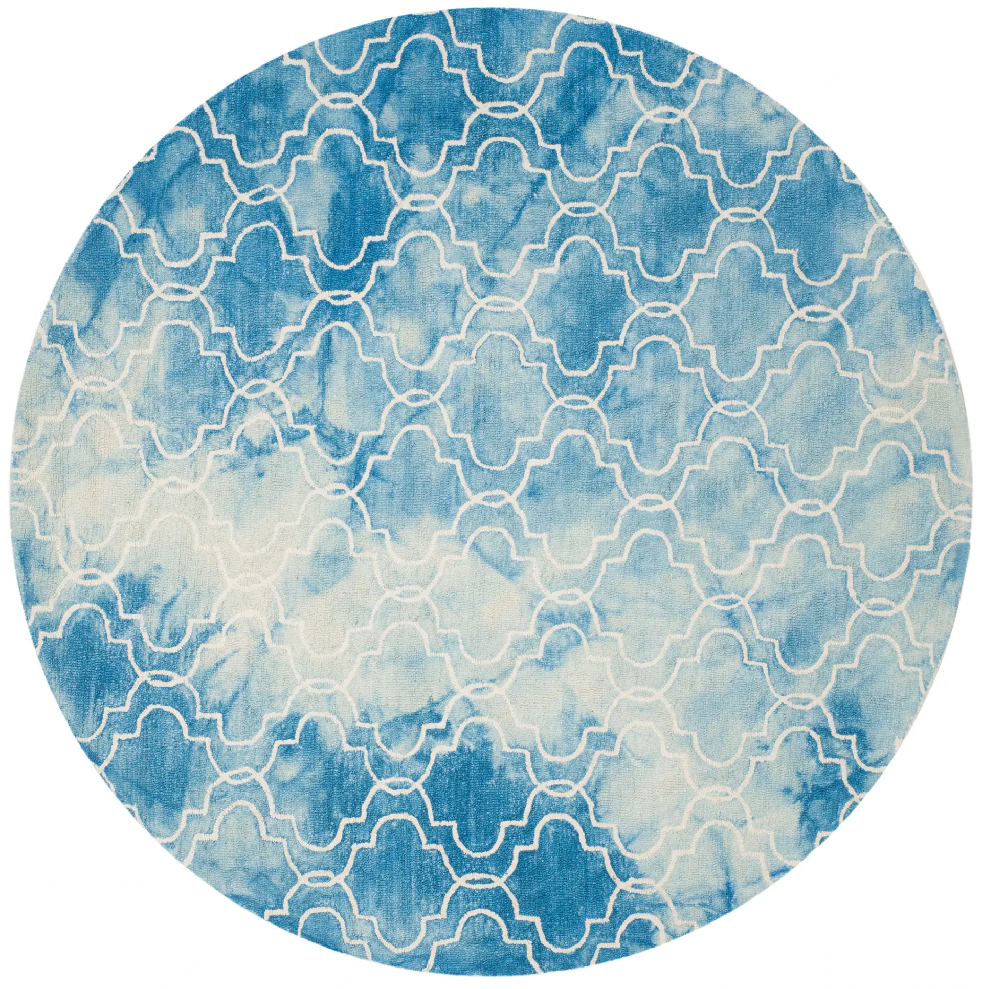 Dip Dye Interlinked Trellis Hand-Tufted Wool Rug