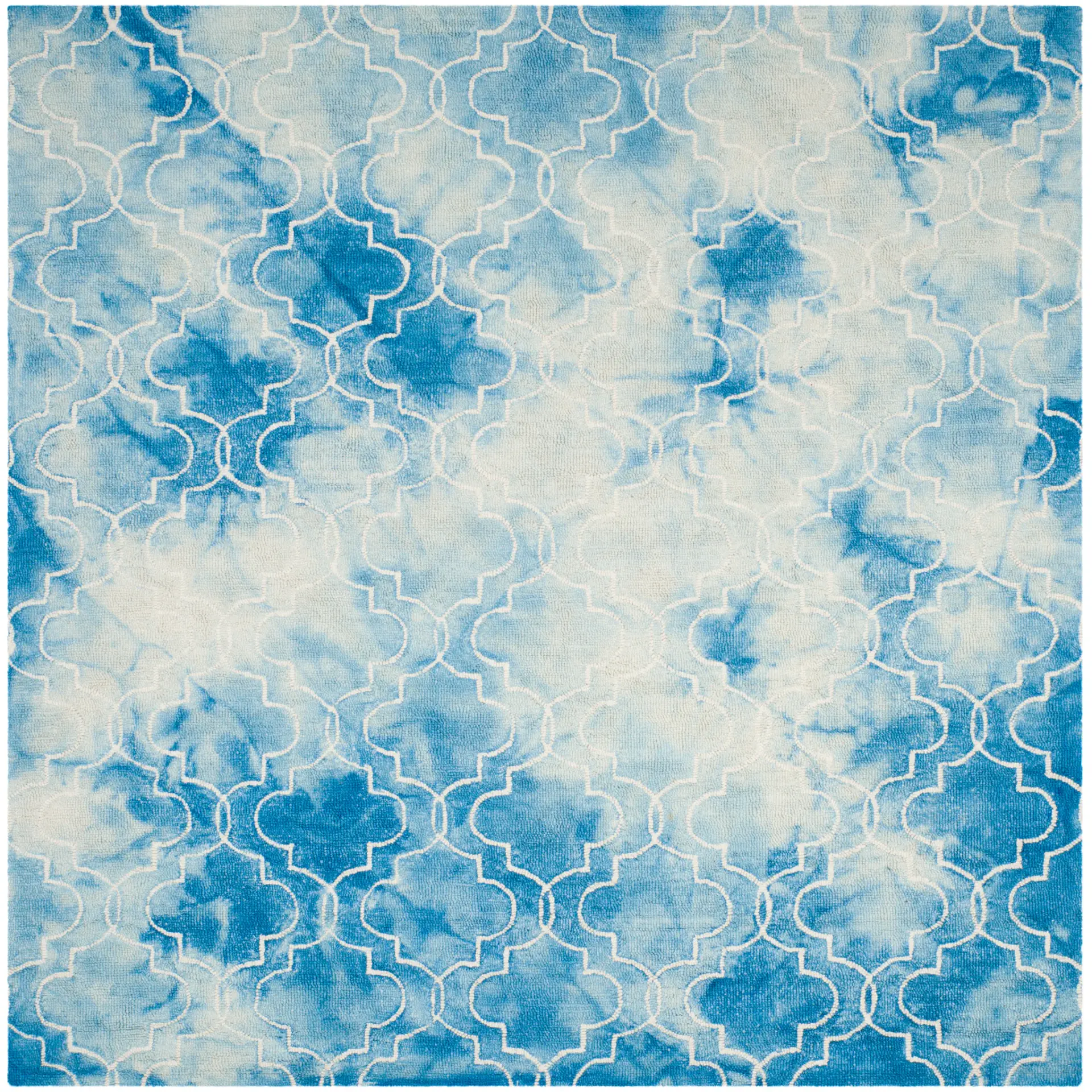 Dip Dye Interlinked Trellis Hand-Tufted Wool Rug