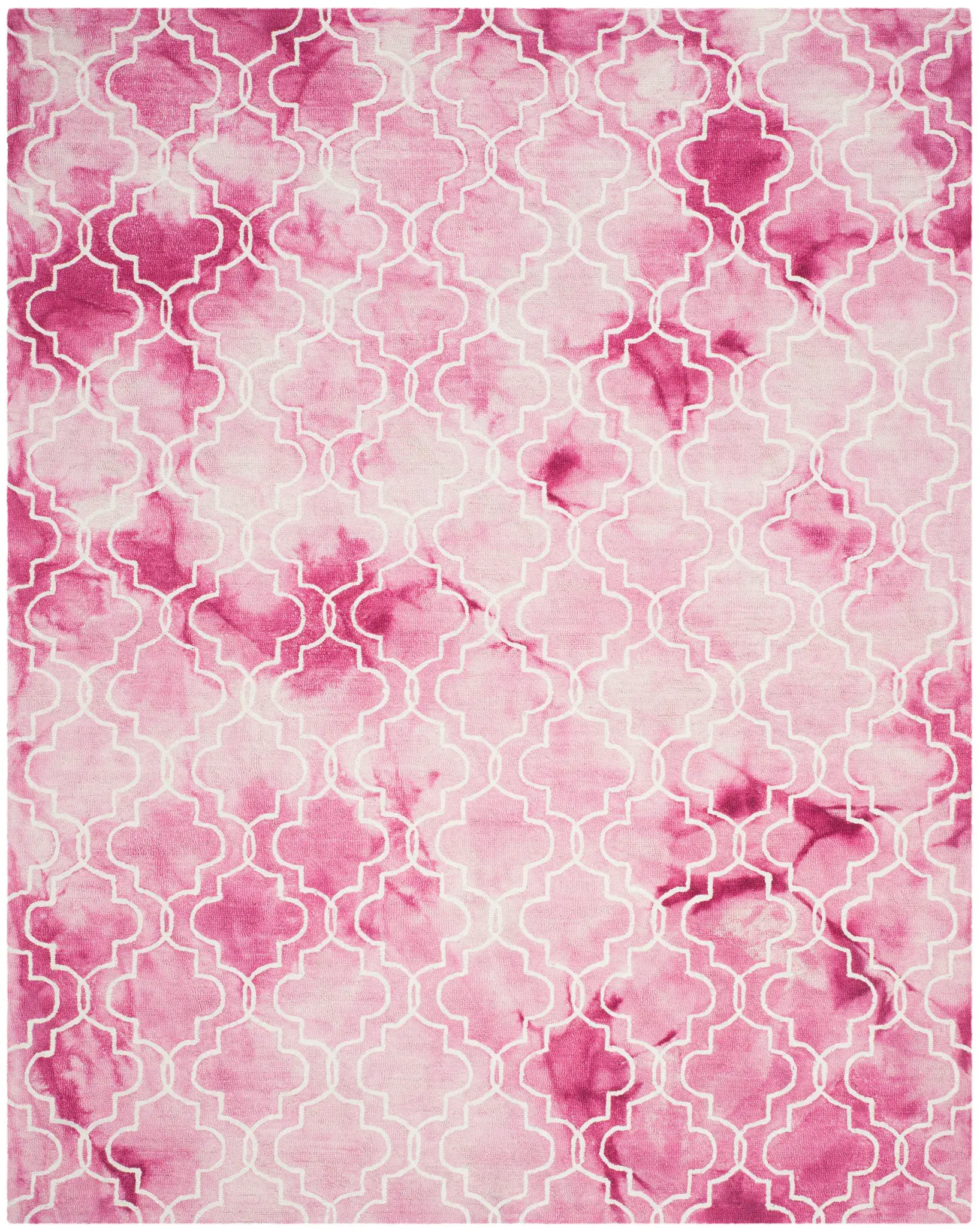 Dip Dye Interlinked Trellis Hand-Tufted Wool Rug