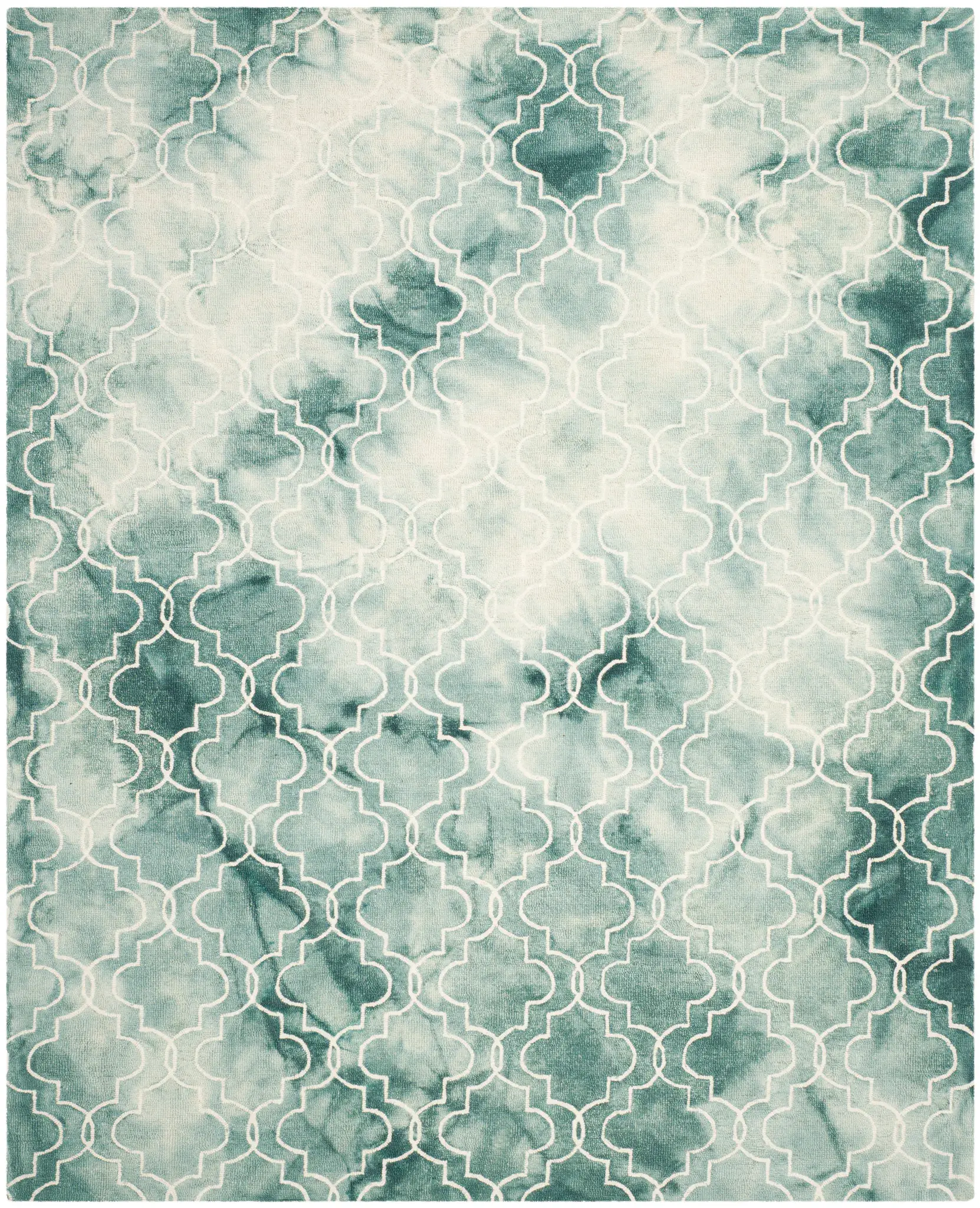 Dip Dye Interlinked Trellis Hand-Tufted Wool Rug