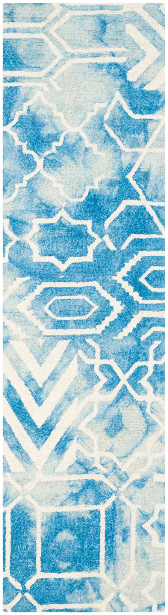 Dip Dye Mixed Geometric Hand-Tufted Wool Rug