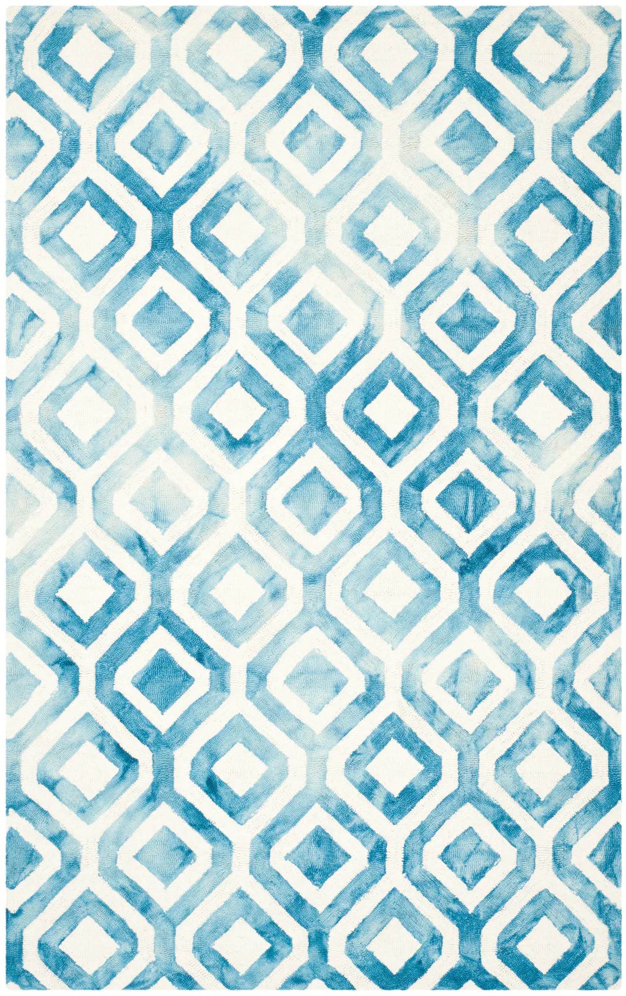 Dip Dye Diamond Lattice Hand-Tufted Wool Rug