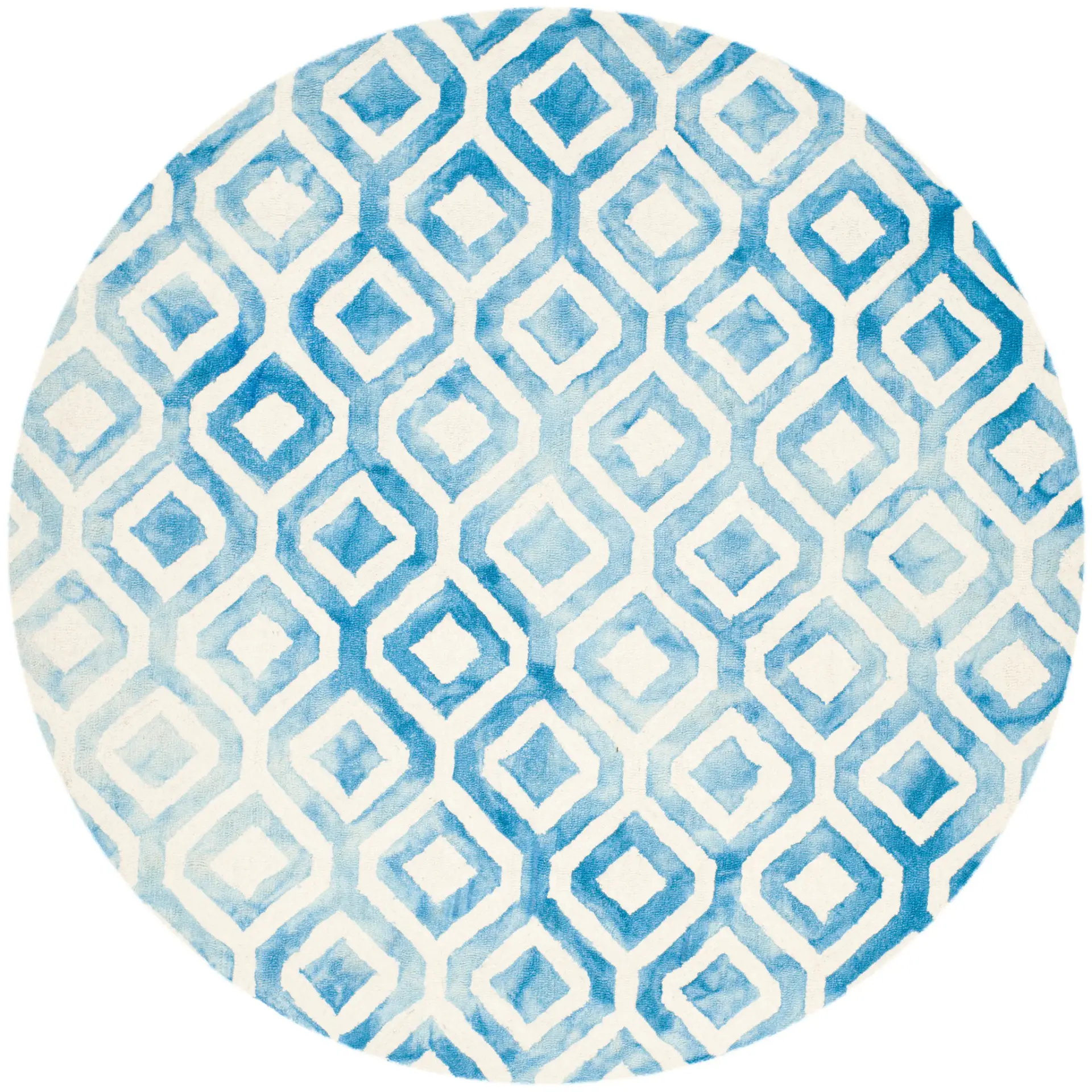 Dip Dye Diamond Lattice Hand-Tufted Wool Rug
