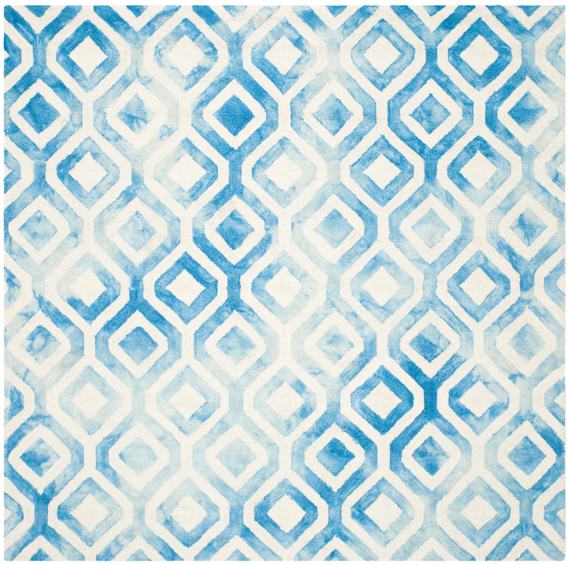 Dip Dye Diamond Lattice Hand-Tufted Wool Rug