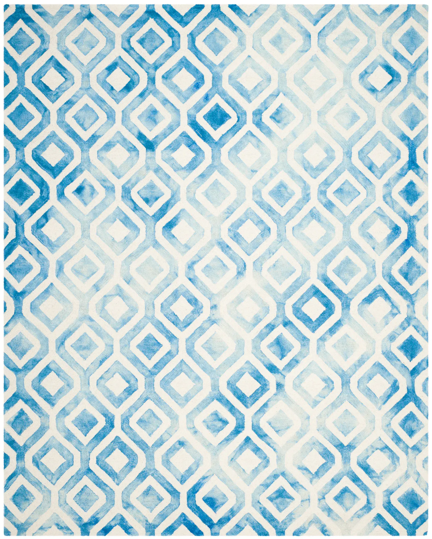 Dip Dye Diamond Lattice Hand-Tufted Wool Rug
