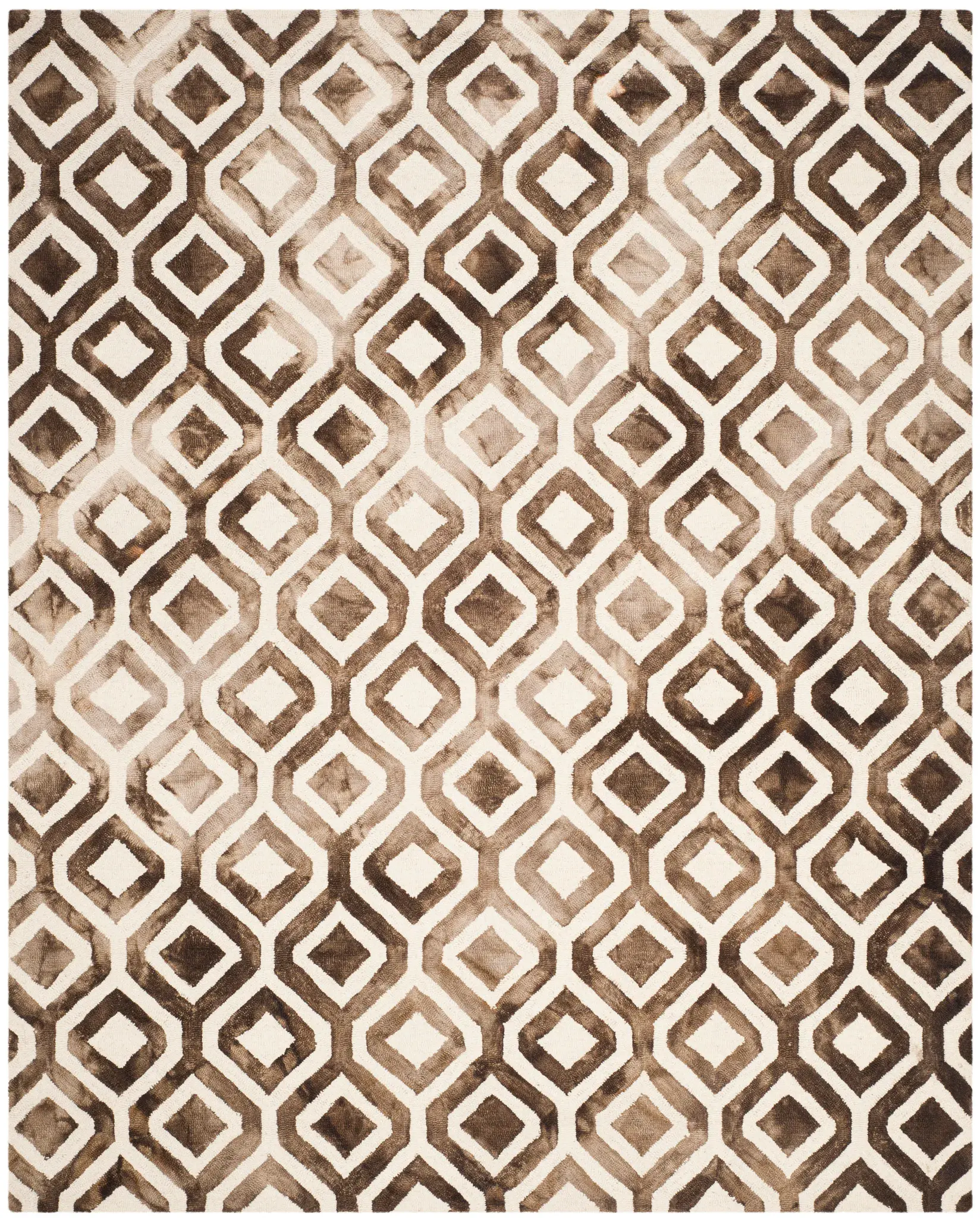 Dip Dye Diamond Lattice Hand-Tufted Wool Rug