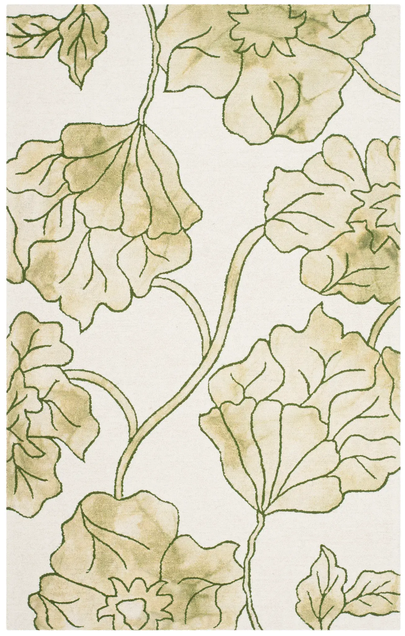 Dip Dye Botanical Hand-Tufted Wool Rug