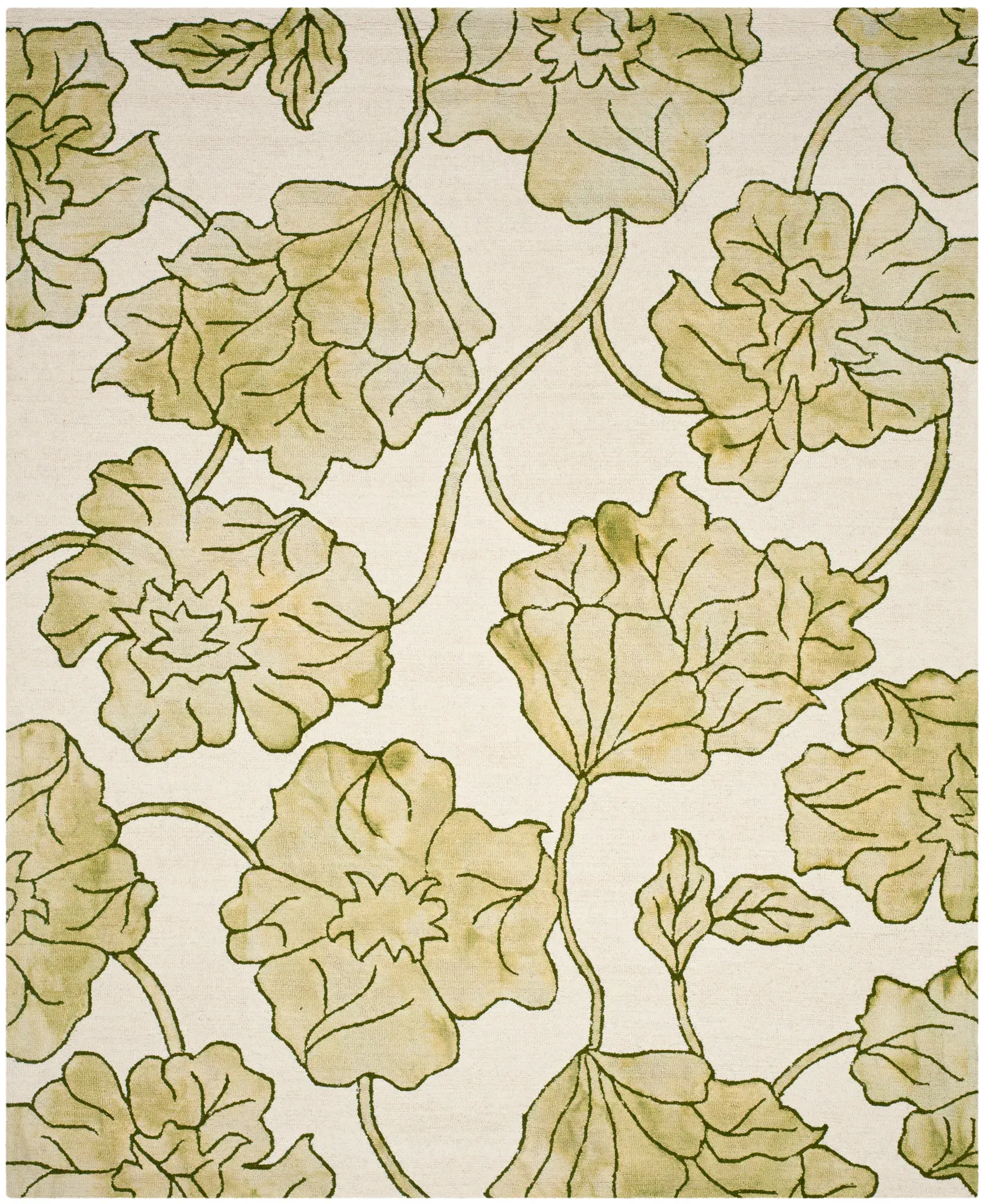 Dip Dye Botanical Hand-Tufted Wool Rug
