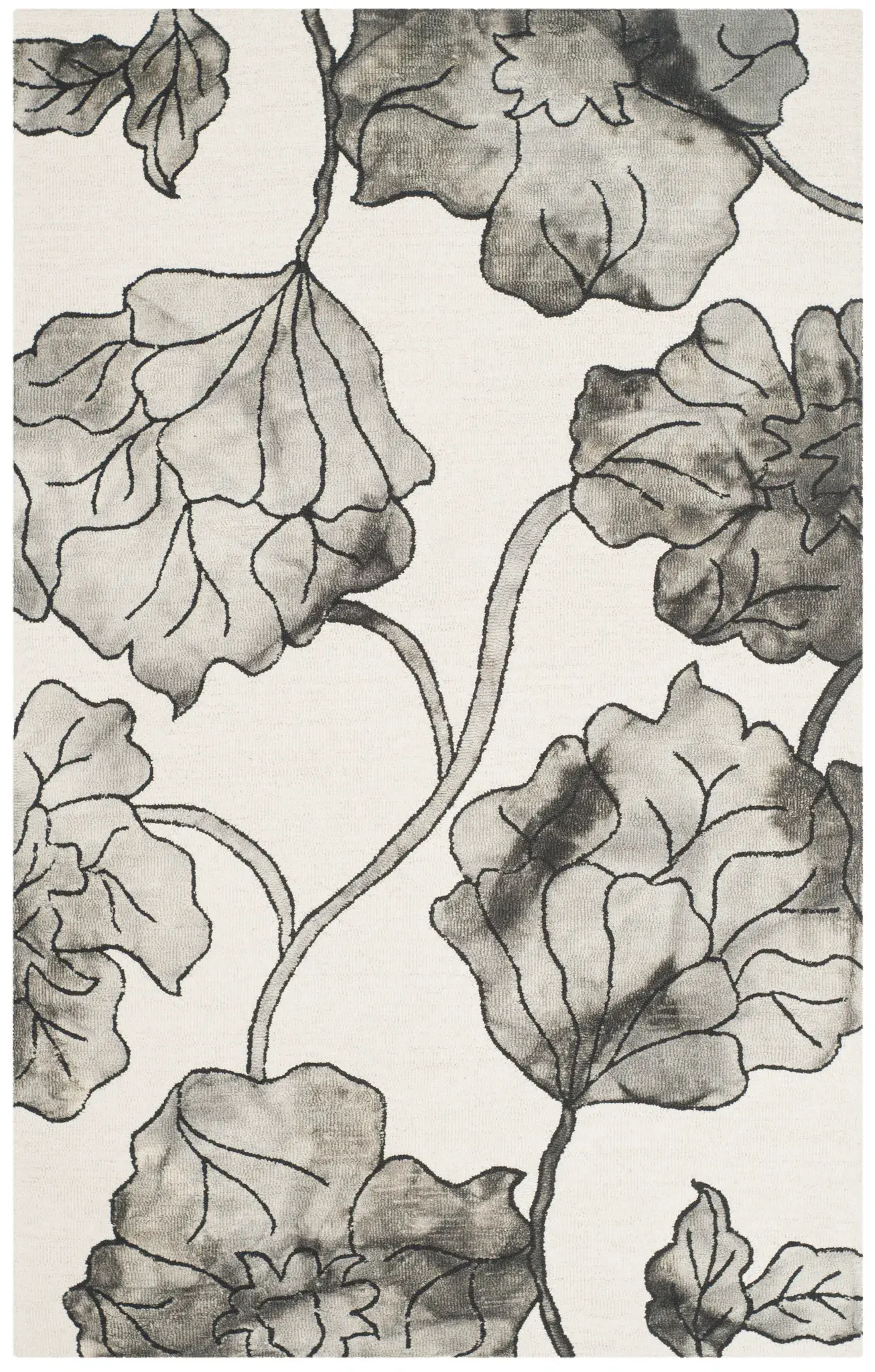 Dip Dye Botanical Hand-Tufted Wool Rug