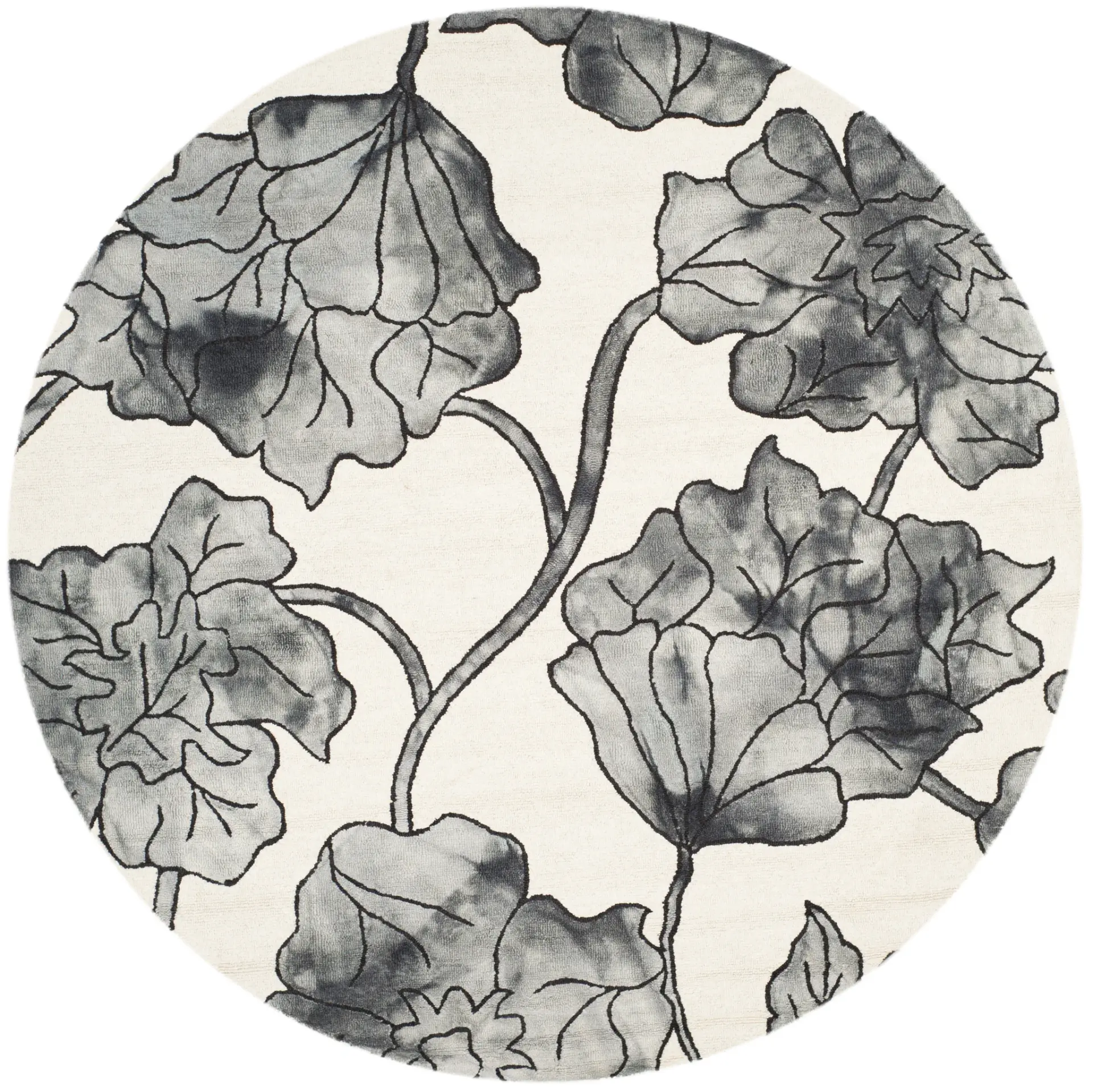 Dip Dye Botanical Hand-Tufted Wool Rug