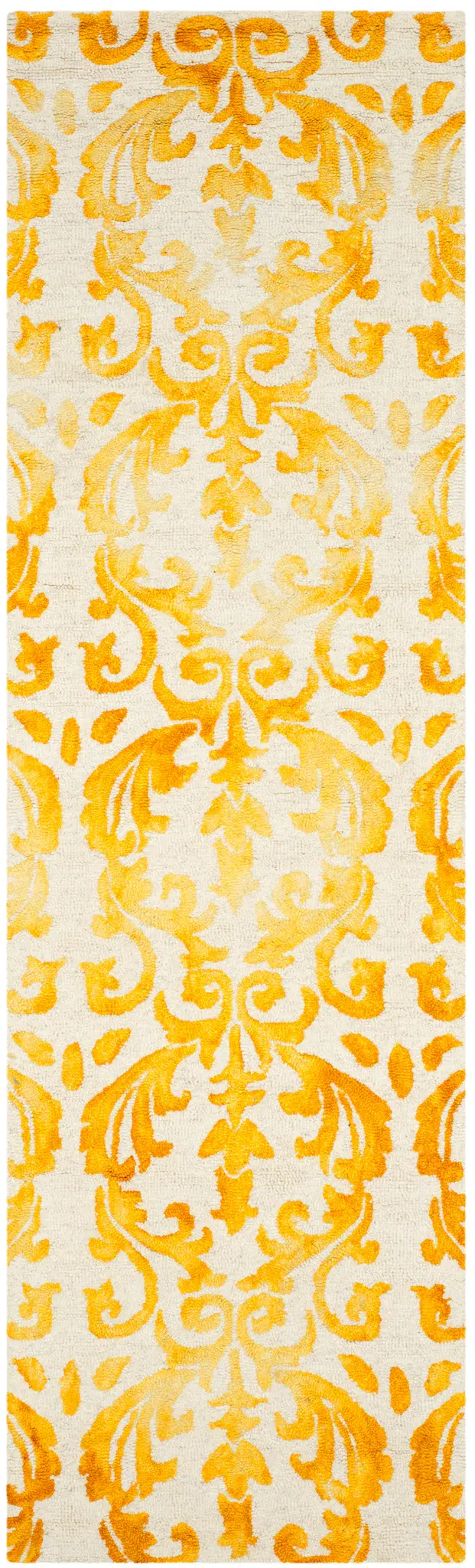 Dip Dye Acanthus Damask Hand-Tufted Wool Rug
