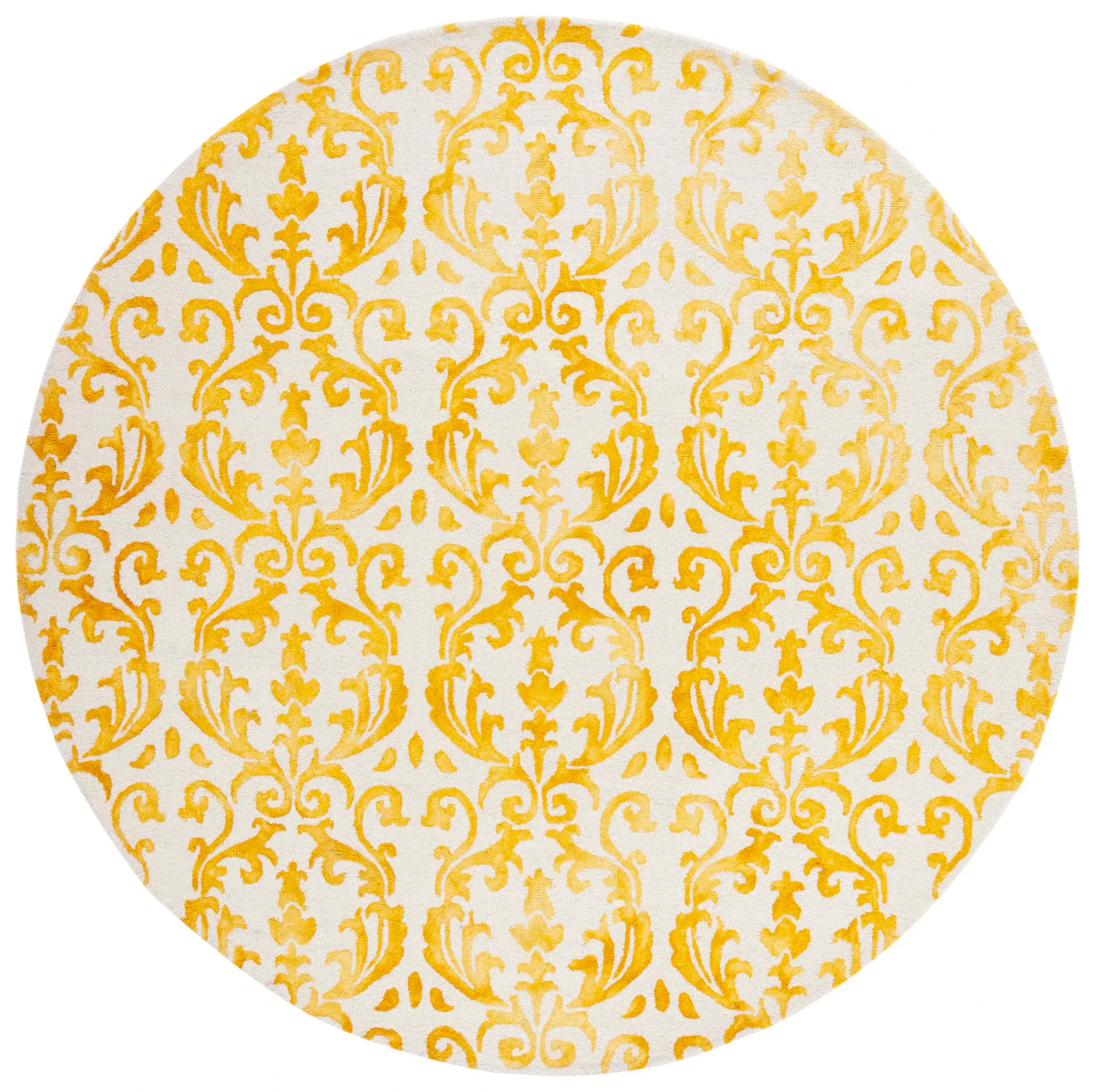 Dip Dye Acanthus Damask Hand-Tufted Wool Rug