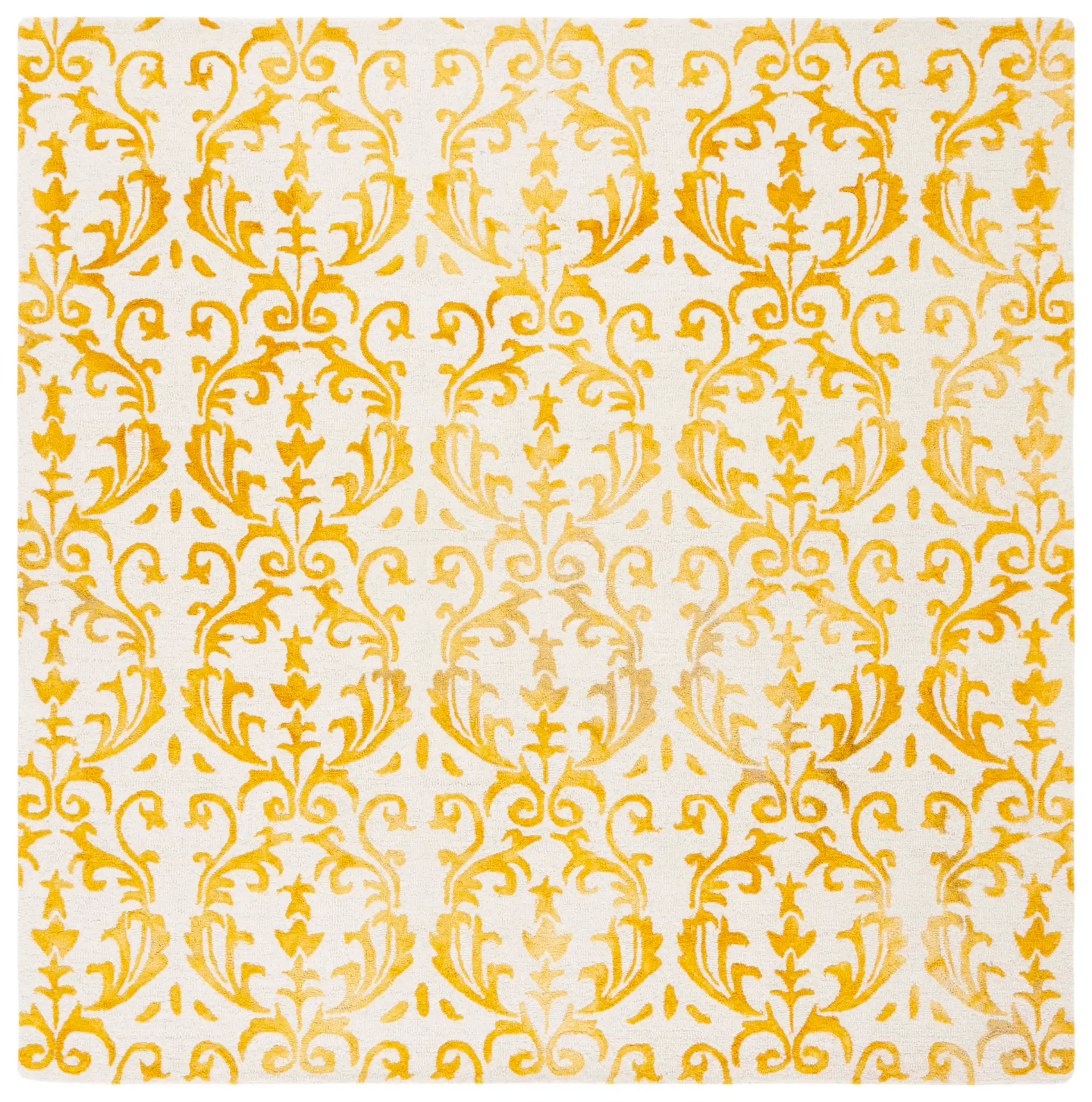 Dip Dye Acanthus Damask Hand-Tufted Wool Rug