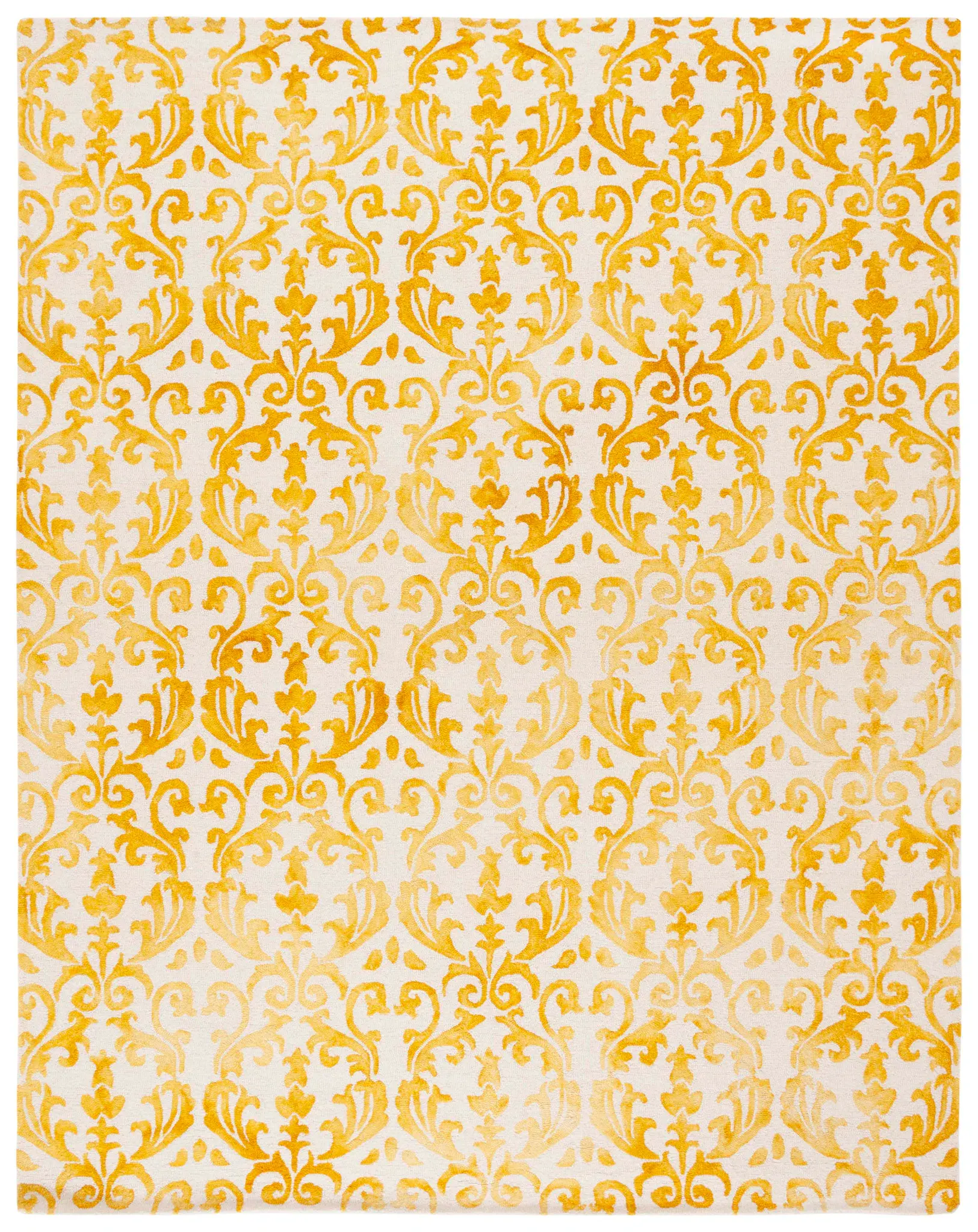 Dip Dye Acanthus Damask Hand-Tufted Wool Rug