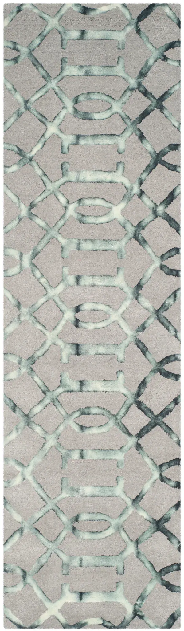 Dip Dye Geometric Trellis Hand-Tufted Wool Rug
