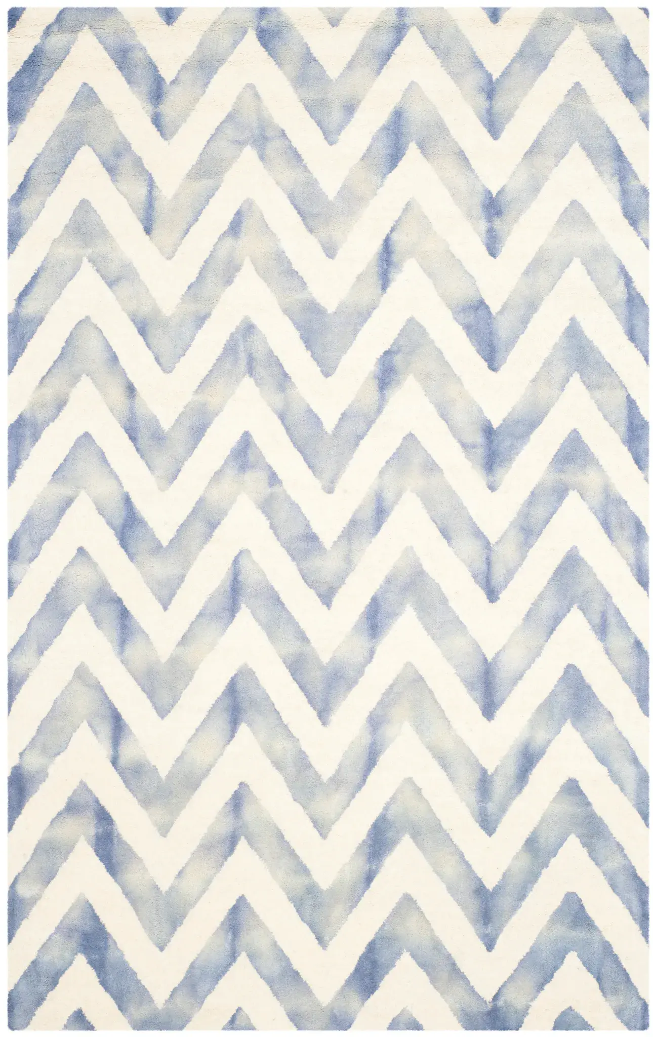Dip Dye Chevron Hand-Tufted Wool Rug