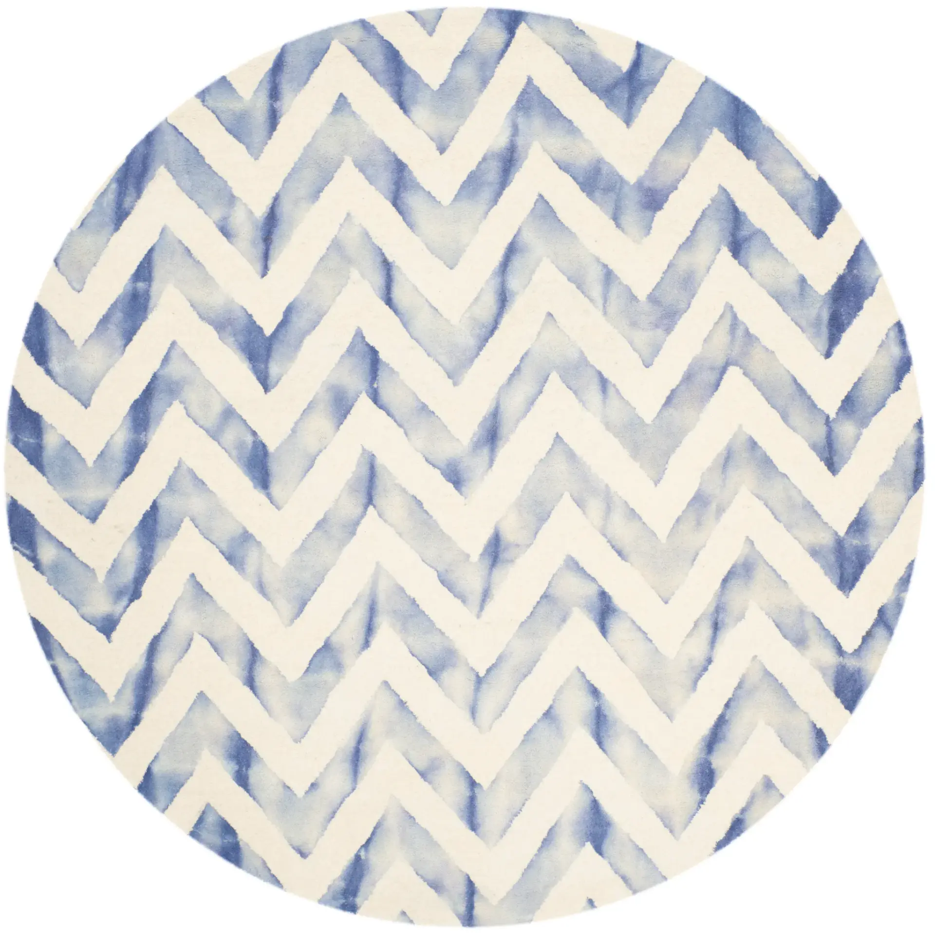 Dip Dye Chevron Hand-Tufted Wool Rug