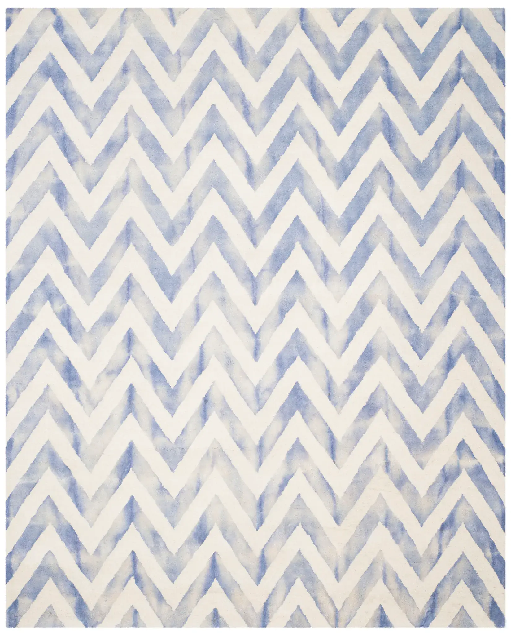 Dip Dye Chevron Hand-Tufted Wool Rug