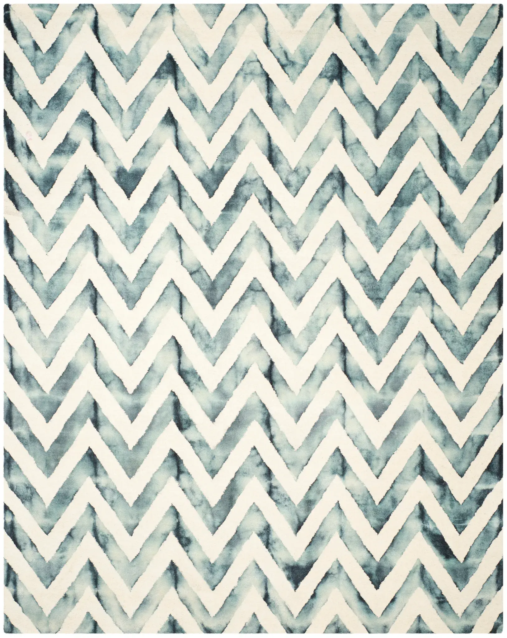 Dip Dye Chevron Hand-Tufted Wool Rug