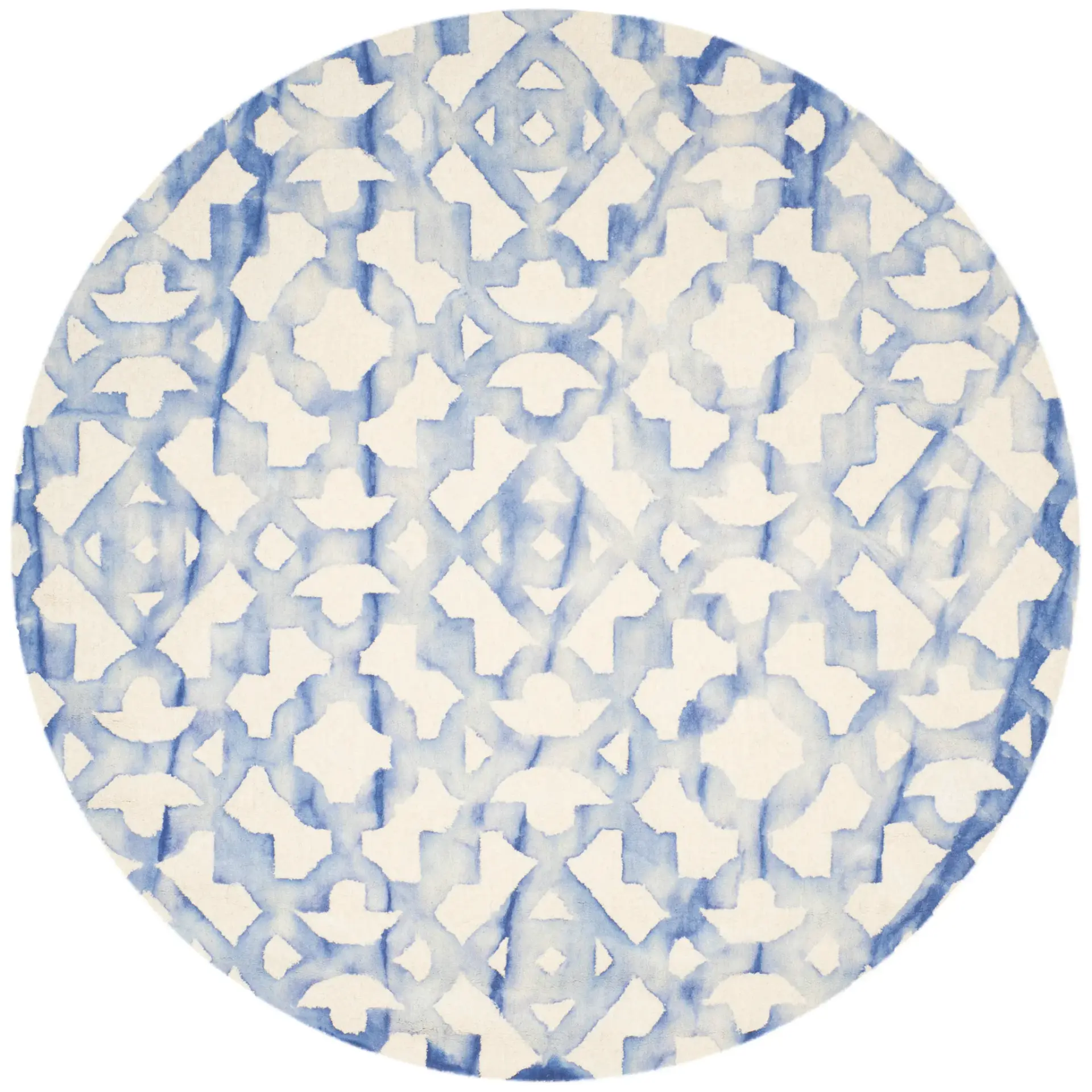 Dip Dye Geometric Lattice Hand-Tufted Wool Rug