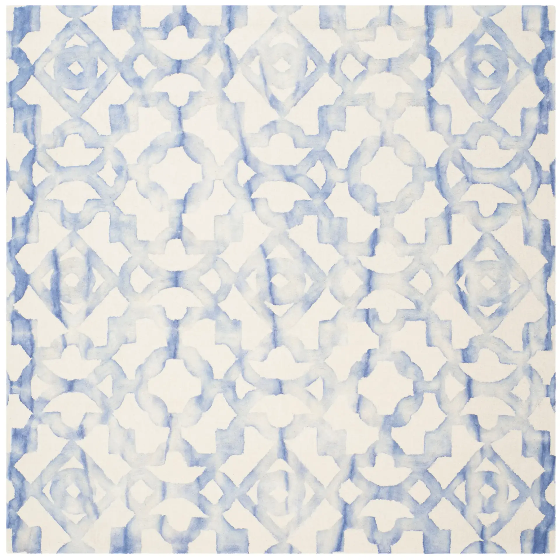 Dip Dye Geometric Lattice Hand-Tufted Wool Rug