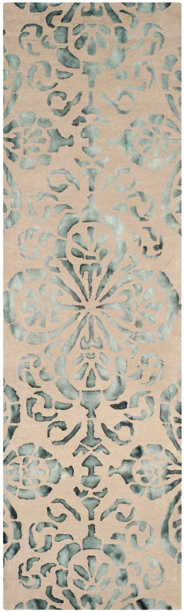 Dip Dye Damask Hand-Tufted Wool Rug