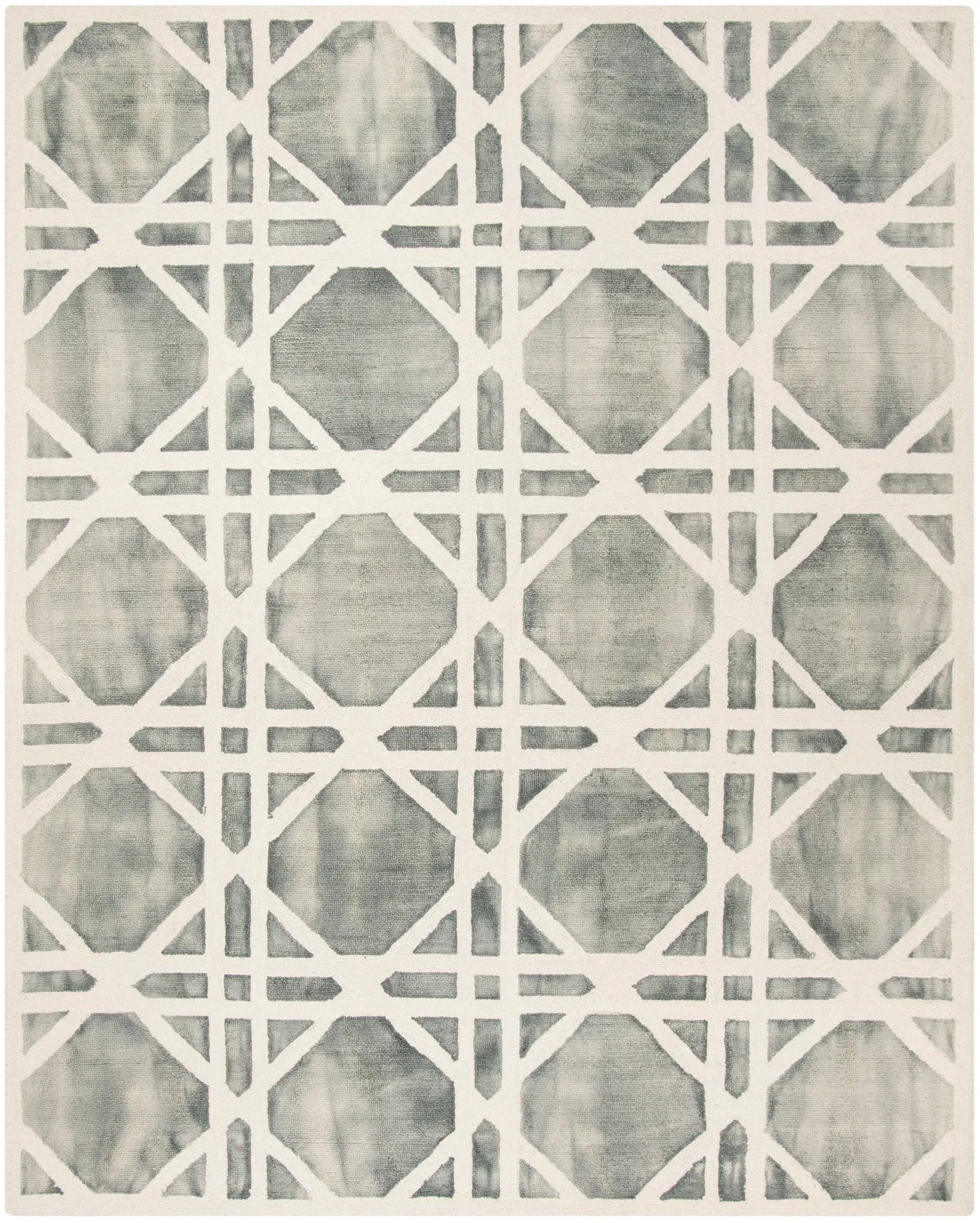 Dip Dye Cane Lattice Hand-Tufted Wool Rug