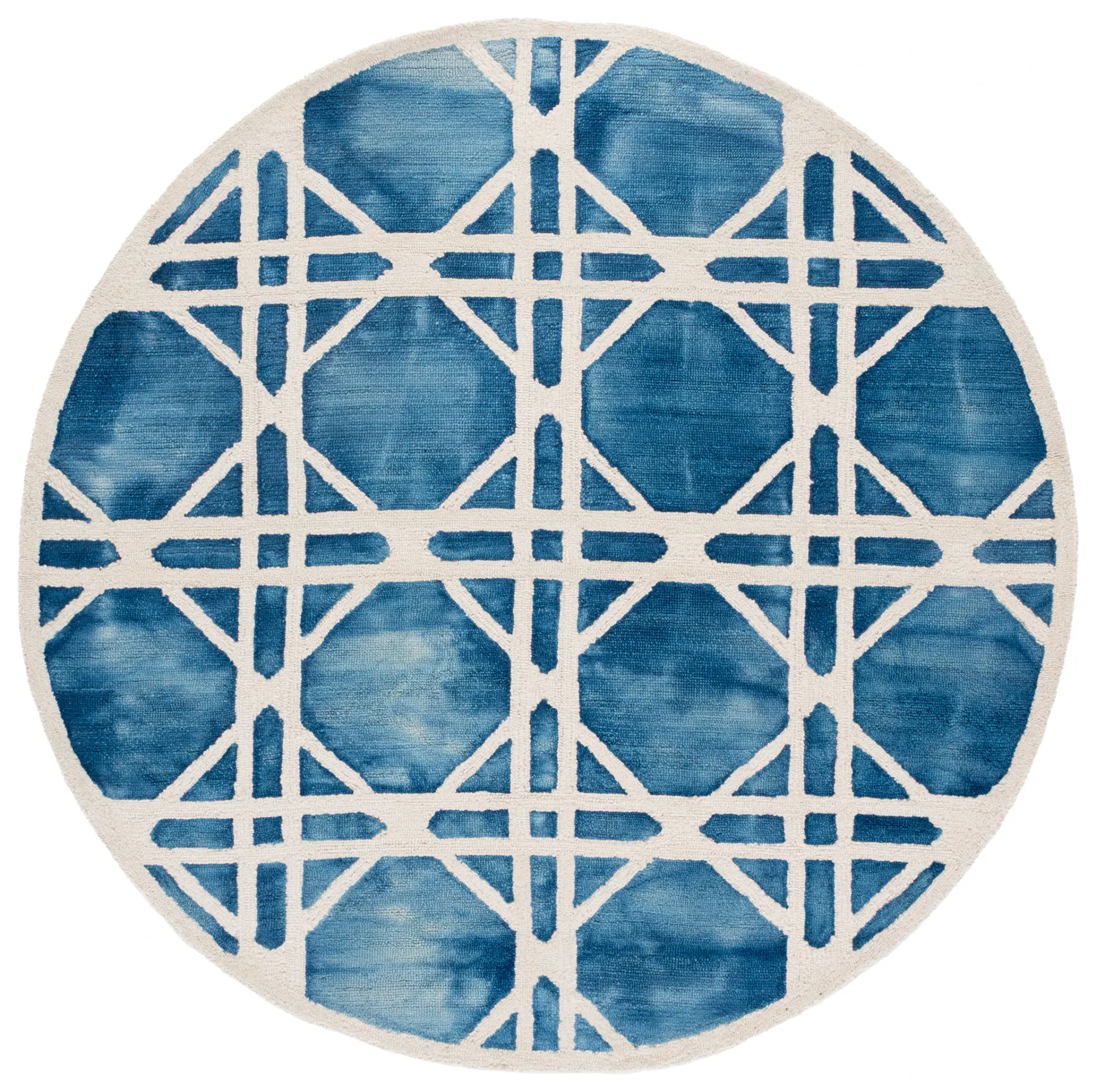 Dip Dye Cane Lattice Hand-Tufted Wool Rug
