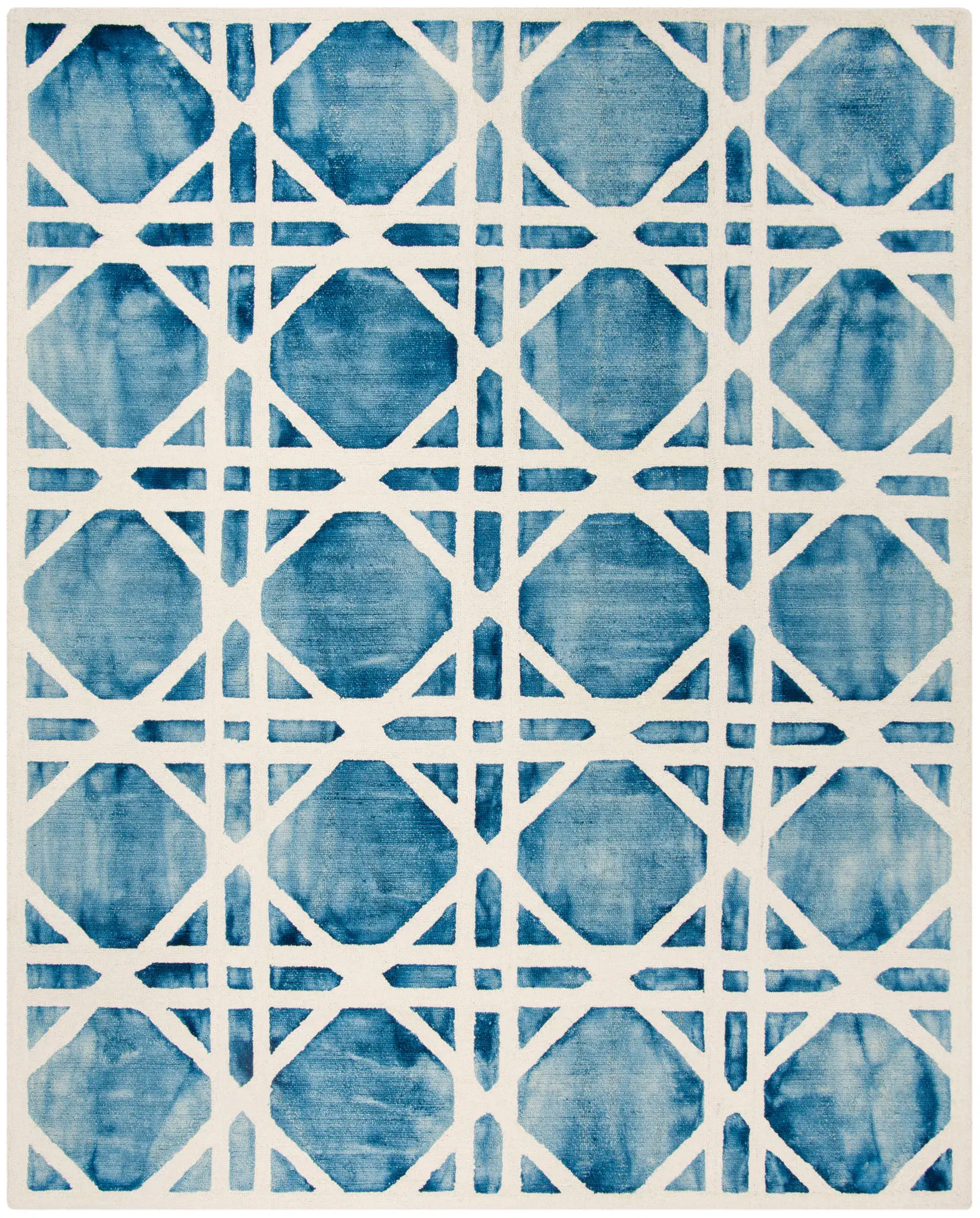 Dip Dye Cane Lattice Hand-Tufted Wool Rug