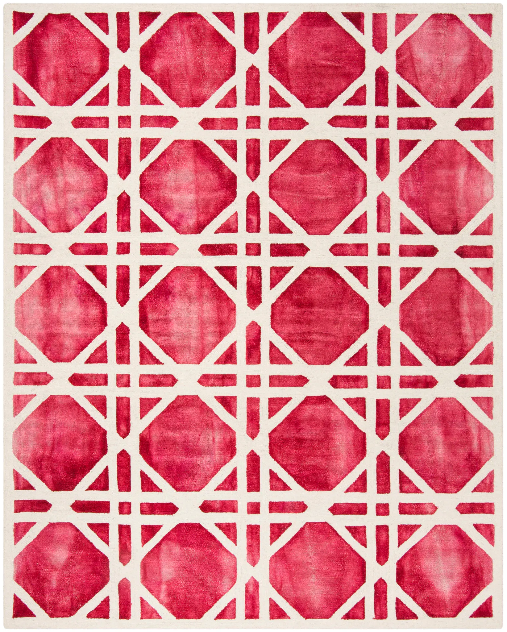 Dip Dye Cane Lattice Hand-Tufted Wool Rug