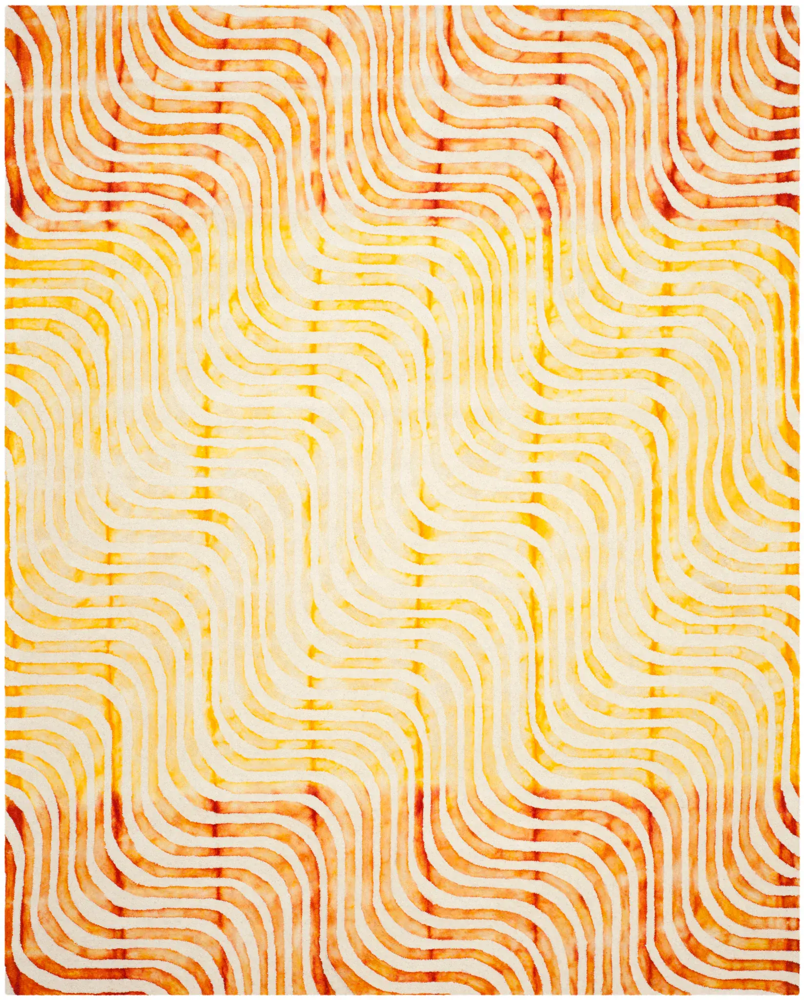 Dip Dye Wavy Stripe Hand-Tufted Rug