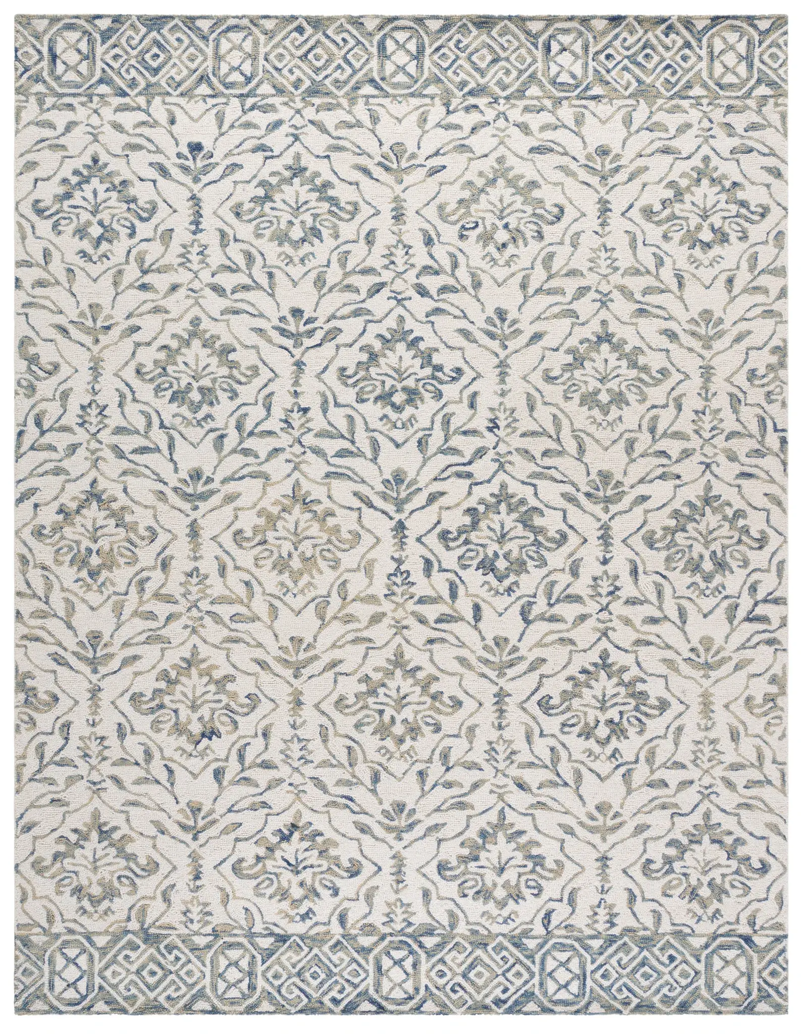 Dip Dye Botanical Trellis Hand-Tufted Wool Rug