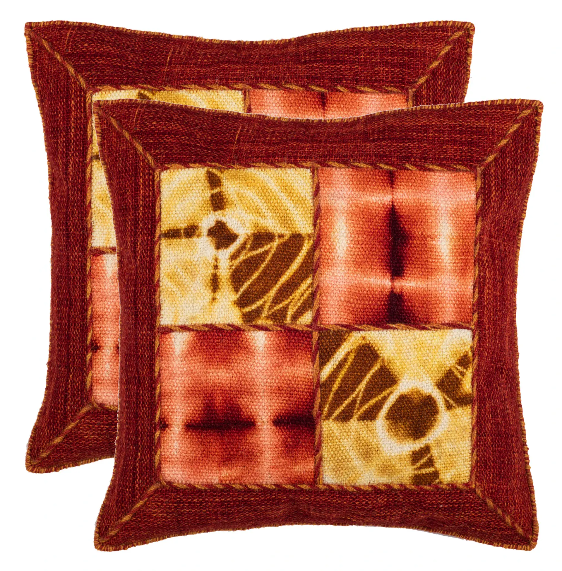 Dip-Dye Quatre Patch Pillow (Set Of 2)