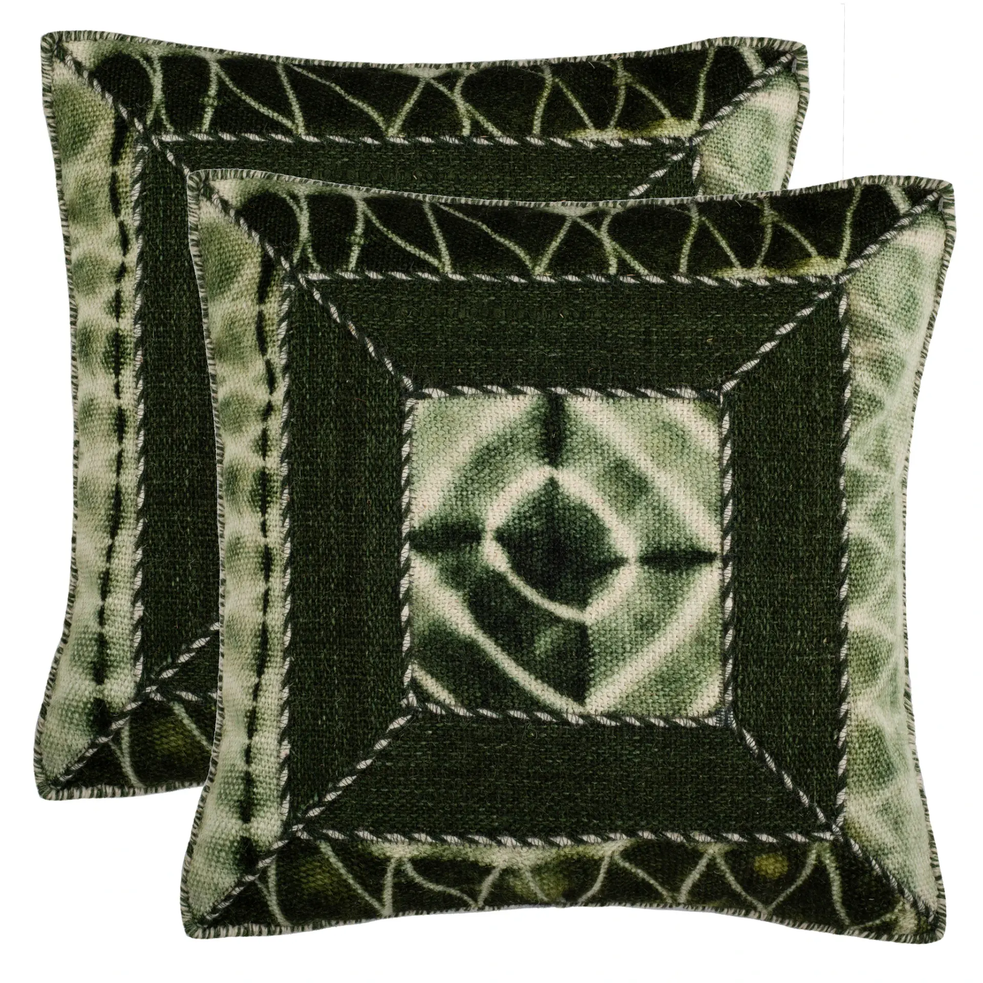 Dip-Dye Patch Pillow (Set Of 2)