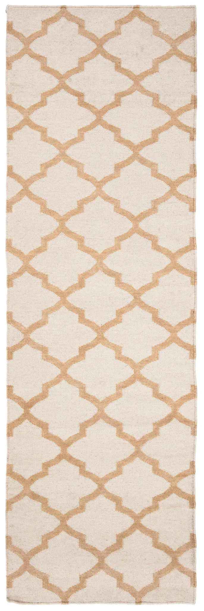 Dhurries Ogee Trellis Hand-Woven Wool Rug