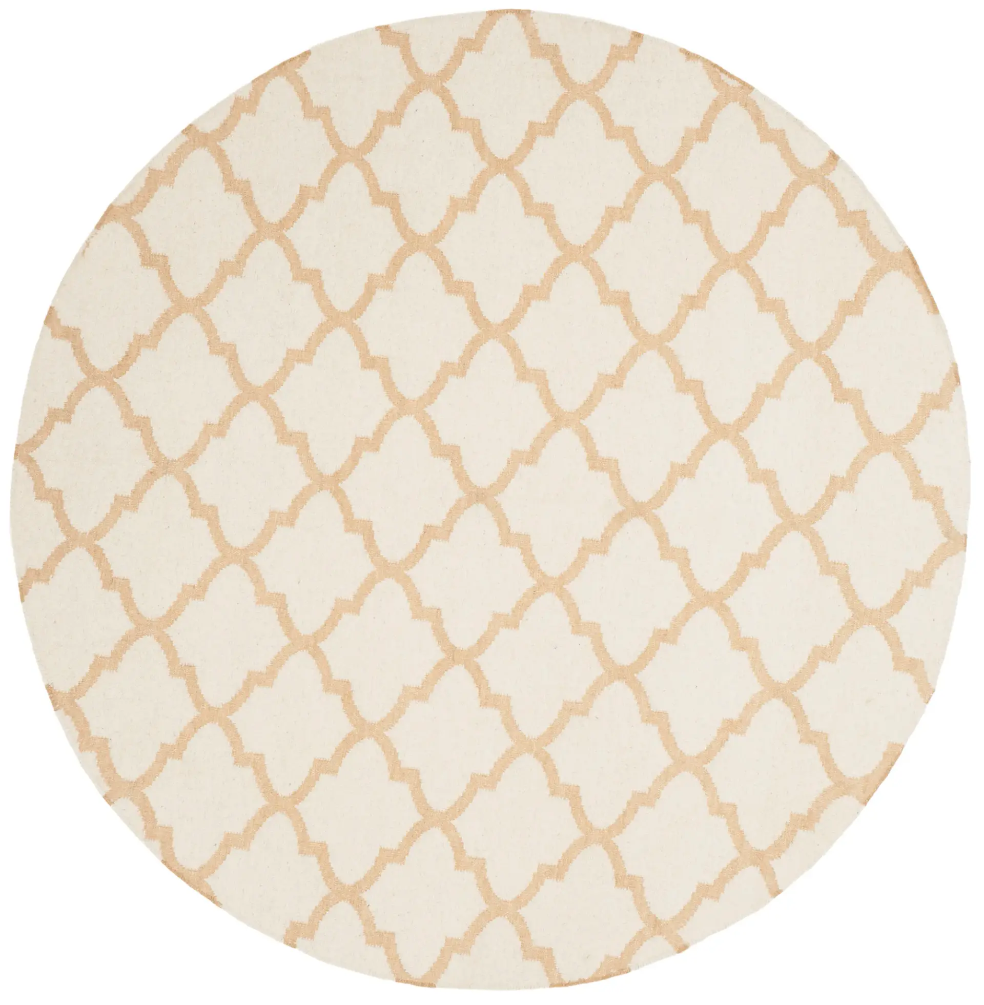 Dhurries Ogee Trellis Hand-Woven Wool Rug