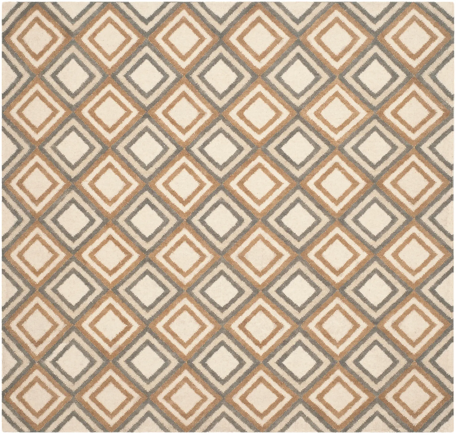 Dhurries Concentric Diamond Hand-Woven Wool Rug